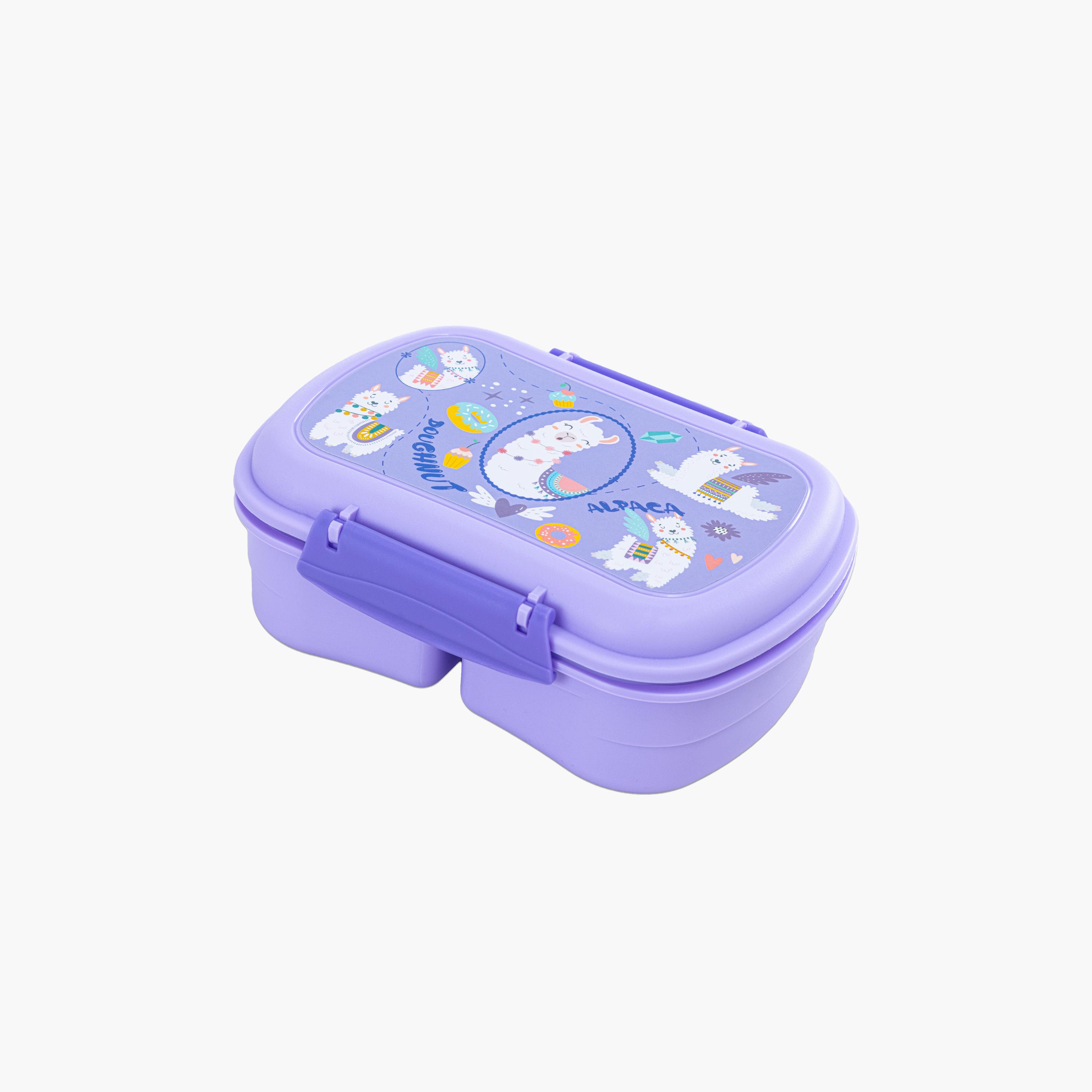 Nova Kids Lunch Bag with Lunch Box & Water Bottle - Lama - Purple-school-lunchessentials-lunchbags-image-8