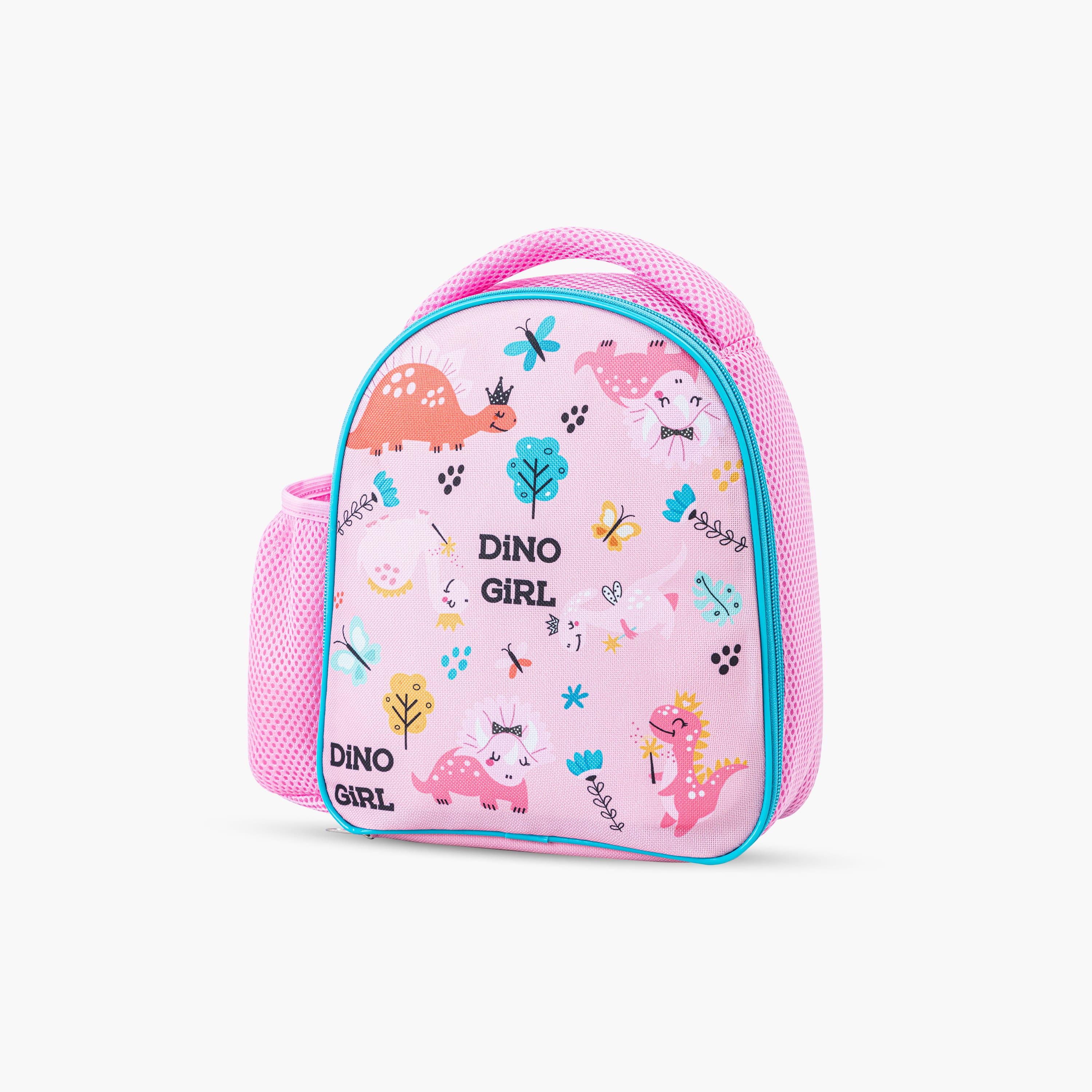 حقيبة غداء نوفا كيدز مع صندوق غداء وزجاجة مياه - ديناصورات - وردي-school-lunchessentials-lunchbags-image-5