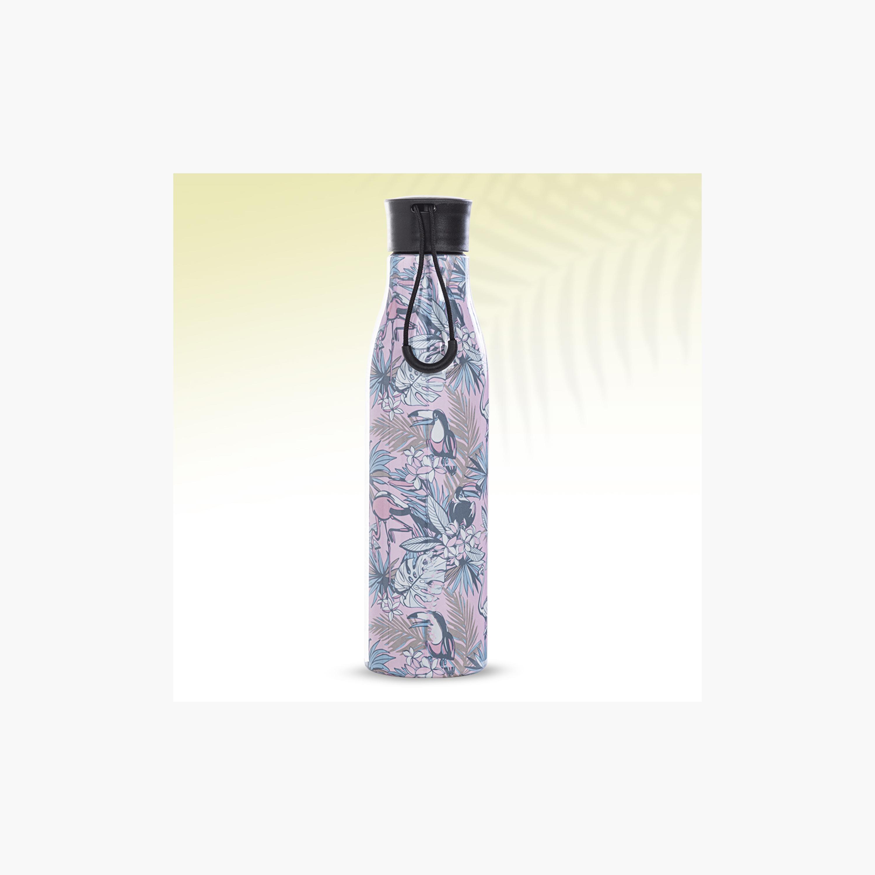 Eazy Kids Stainless Steel Water Bottle - 760 ml - Floral-school-waterbottles-image-2
