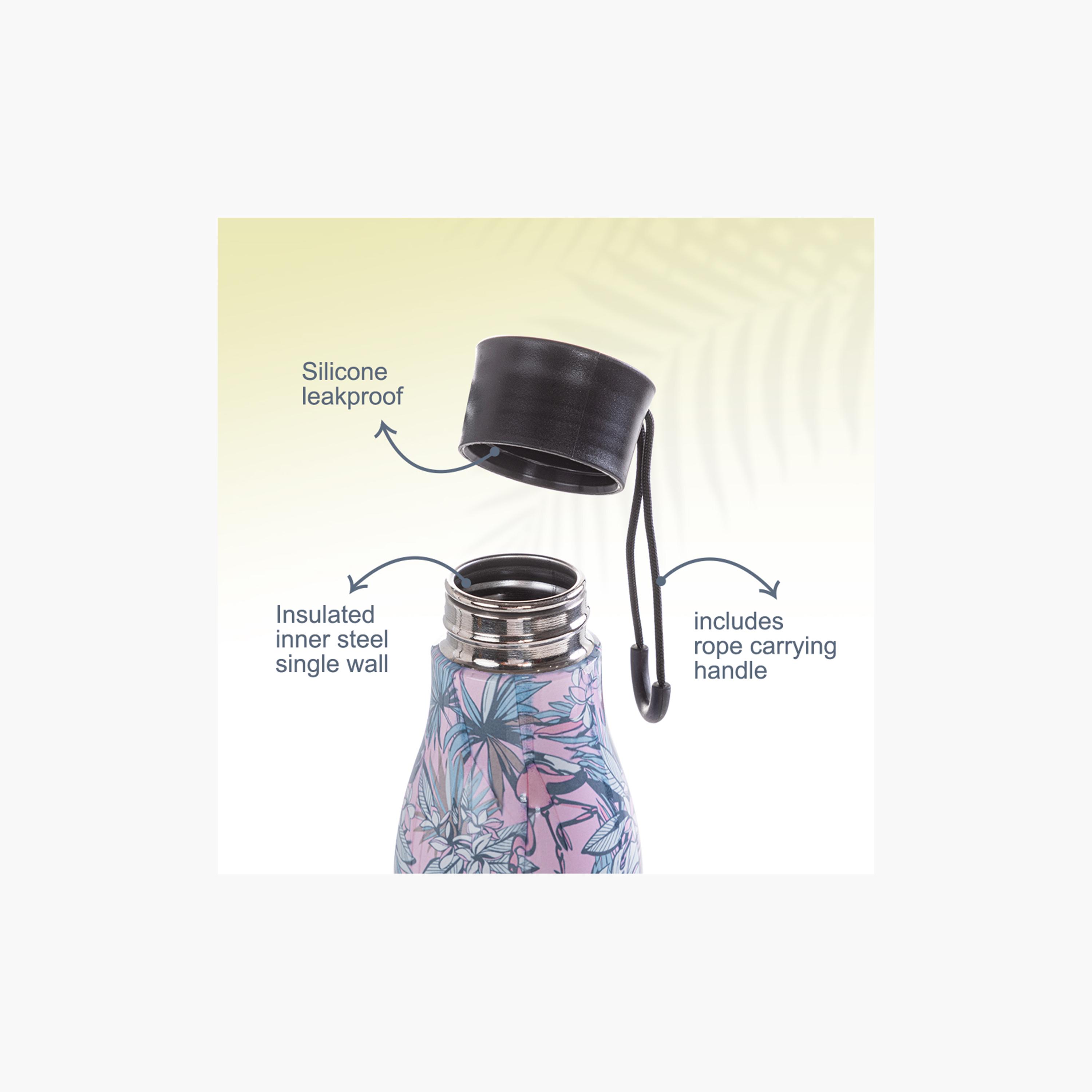 Eazy Kids Stainless Steel Water Bottle - 760 ml - Floral-school-waterbottles-image-4