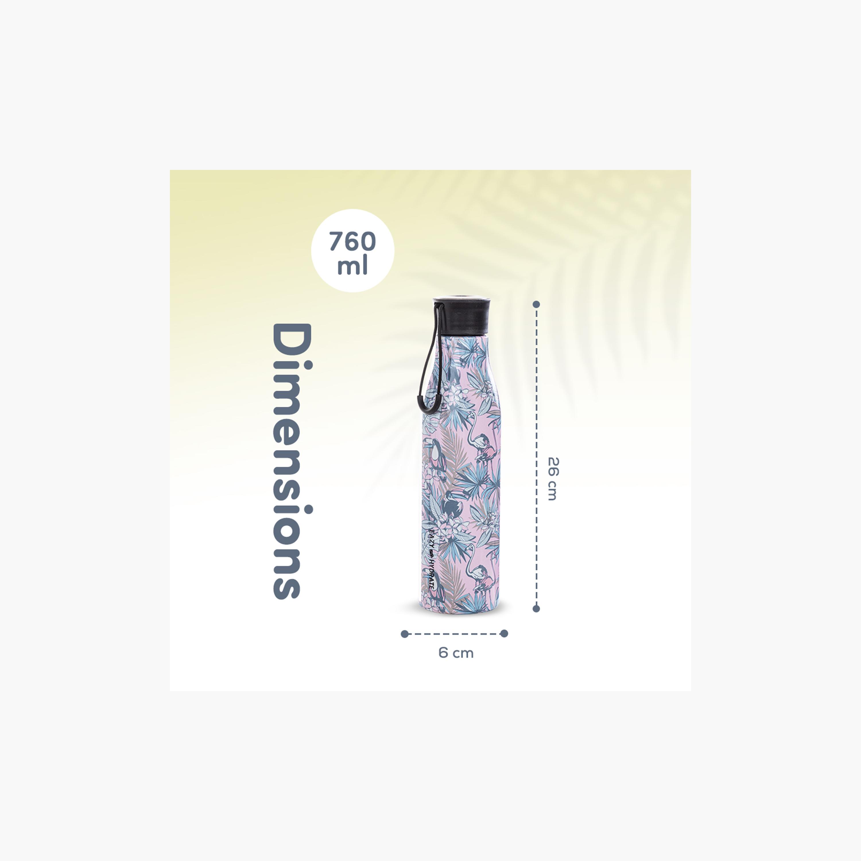 Eazy Kids Stainless Steel Water Bottle - 760 ml - Floral-school-waterbottles-image-7