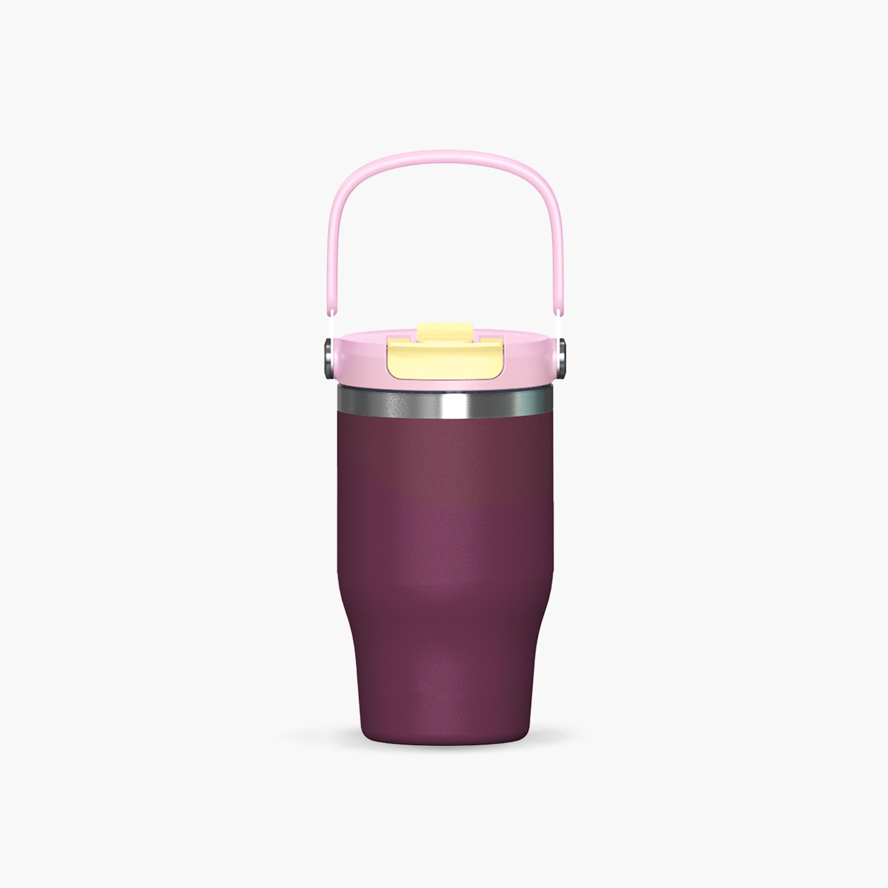 Eazy Kids Stainless Steel Vacuum Insulated Tumbler with handle - 500 ml - Purple-school-waterbottles-image-1