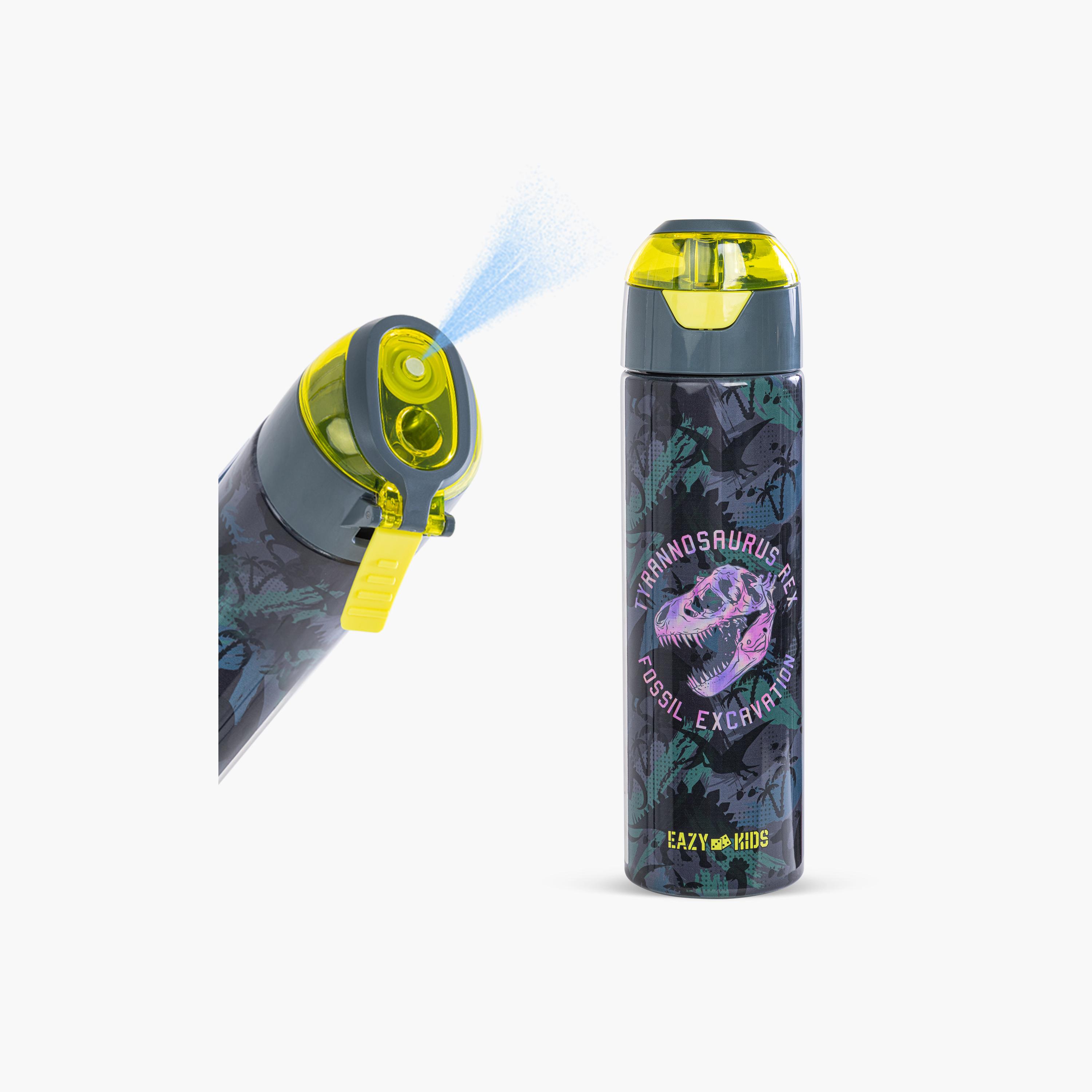 Eazy Kids Stainless Steel Insulated Water Bottle with Spray - 640 ml - T-Rex - Green-school-waterbottles-image-1
