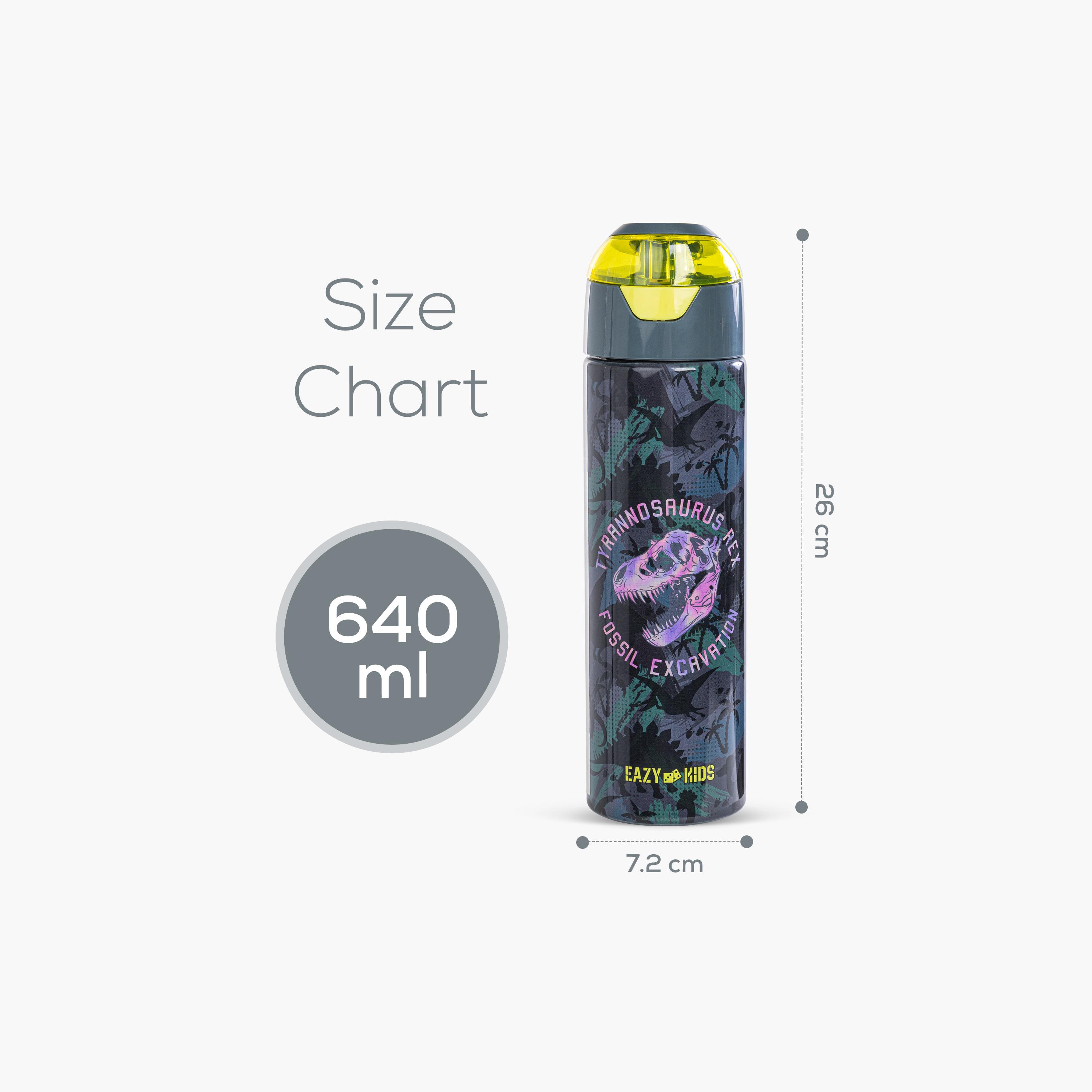 Eazy Kids Stainless Steel Insulated Water Bottle with Spray - 640 ml - T-Rex - Green-school-waterbottles-image-8