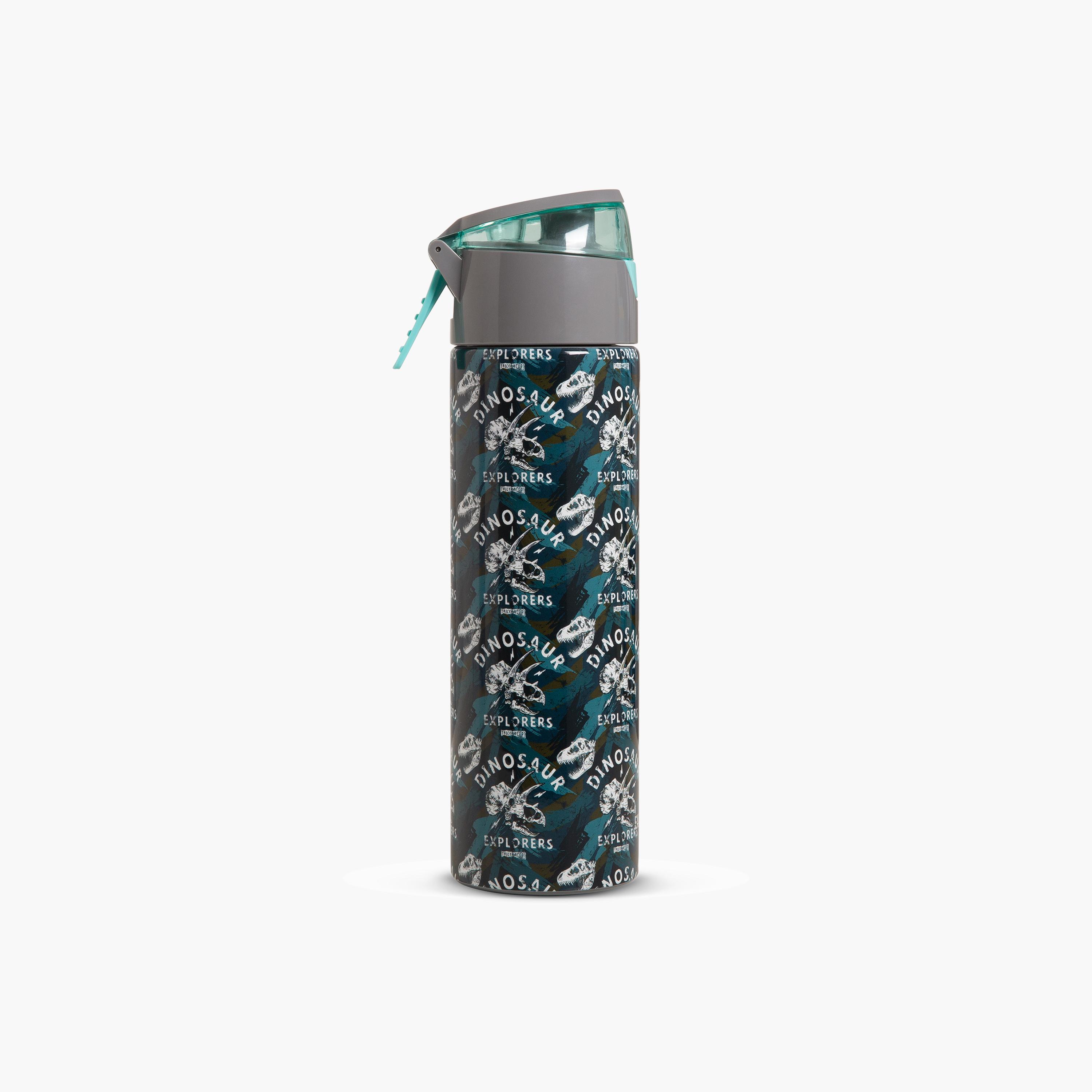 Eazy Kids Stainless Steel Insulated Water Bottle with Spray - 640 ml - Dinosaurs - Green-school-waterbottles-image-3