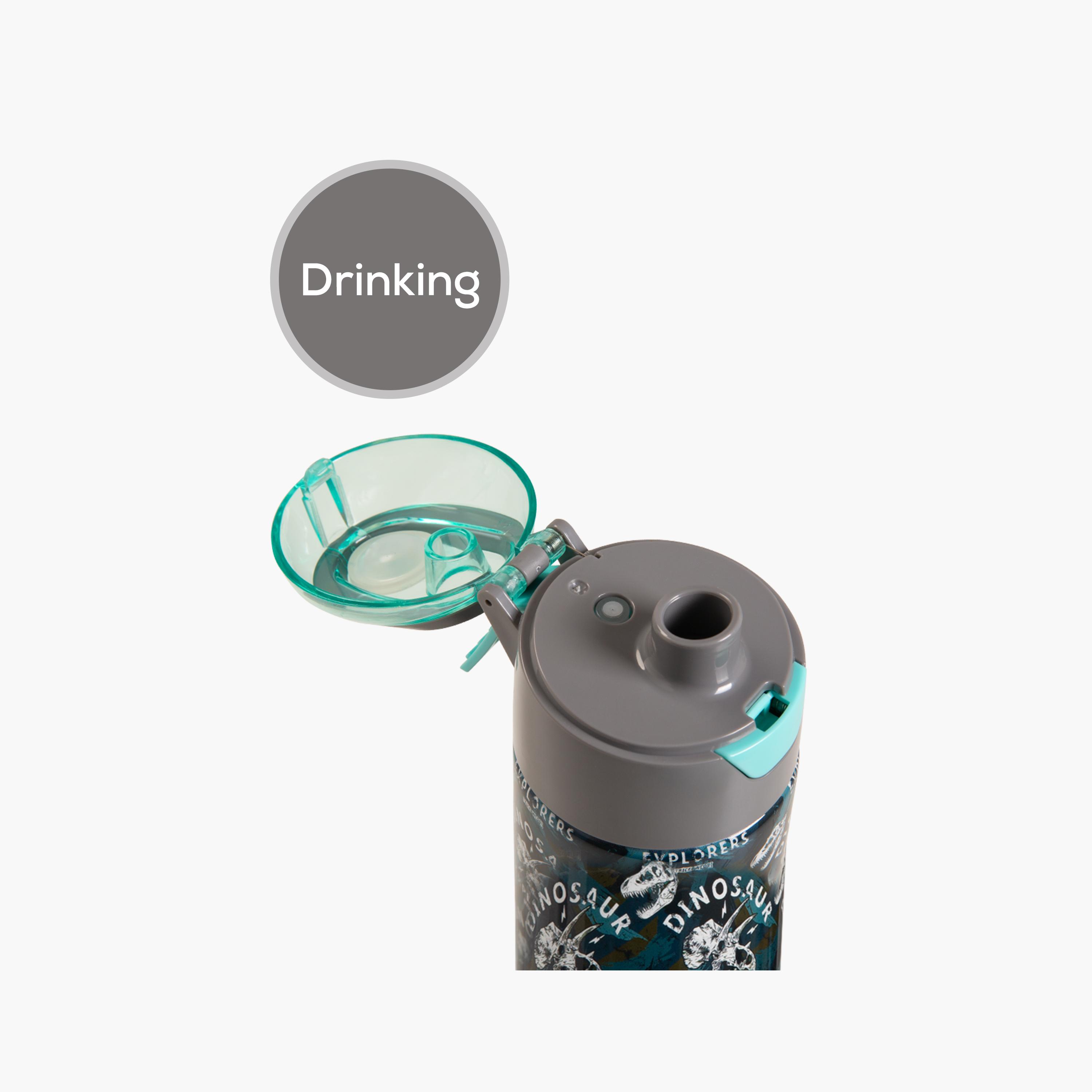 Eazy Kids Stainless Steel Insulated Water Bottle with Spray - 640 ml - Dinosaurs - Green-school-waterbottles-image-6