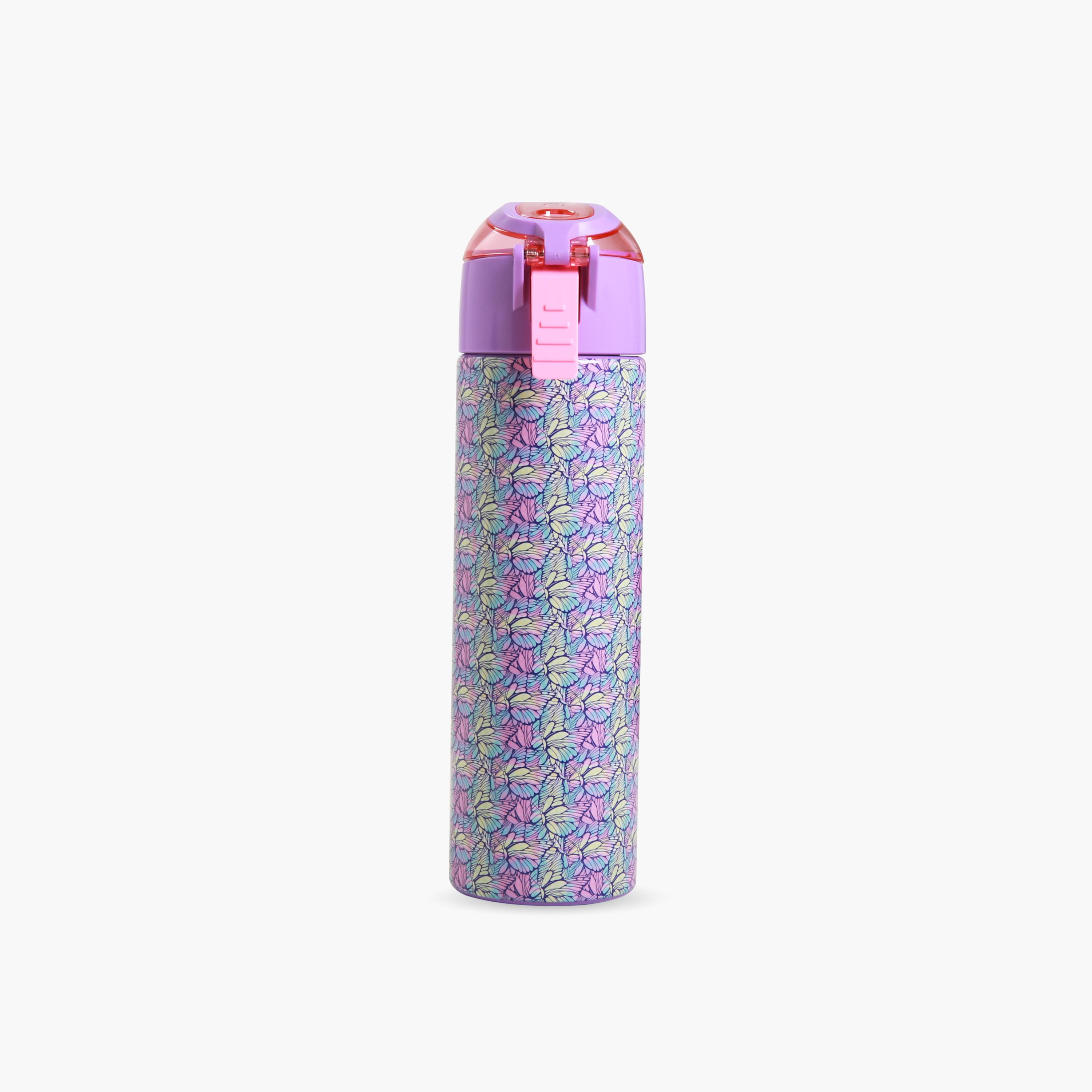 Eazy Kids Stainless Steel Insulated Water Bottle with Spray - 640 ml - Butterfly - Purple-school-waterbottles-image-3