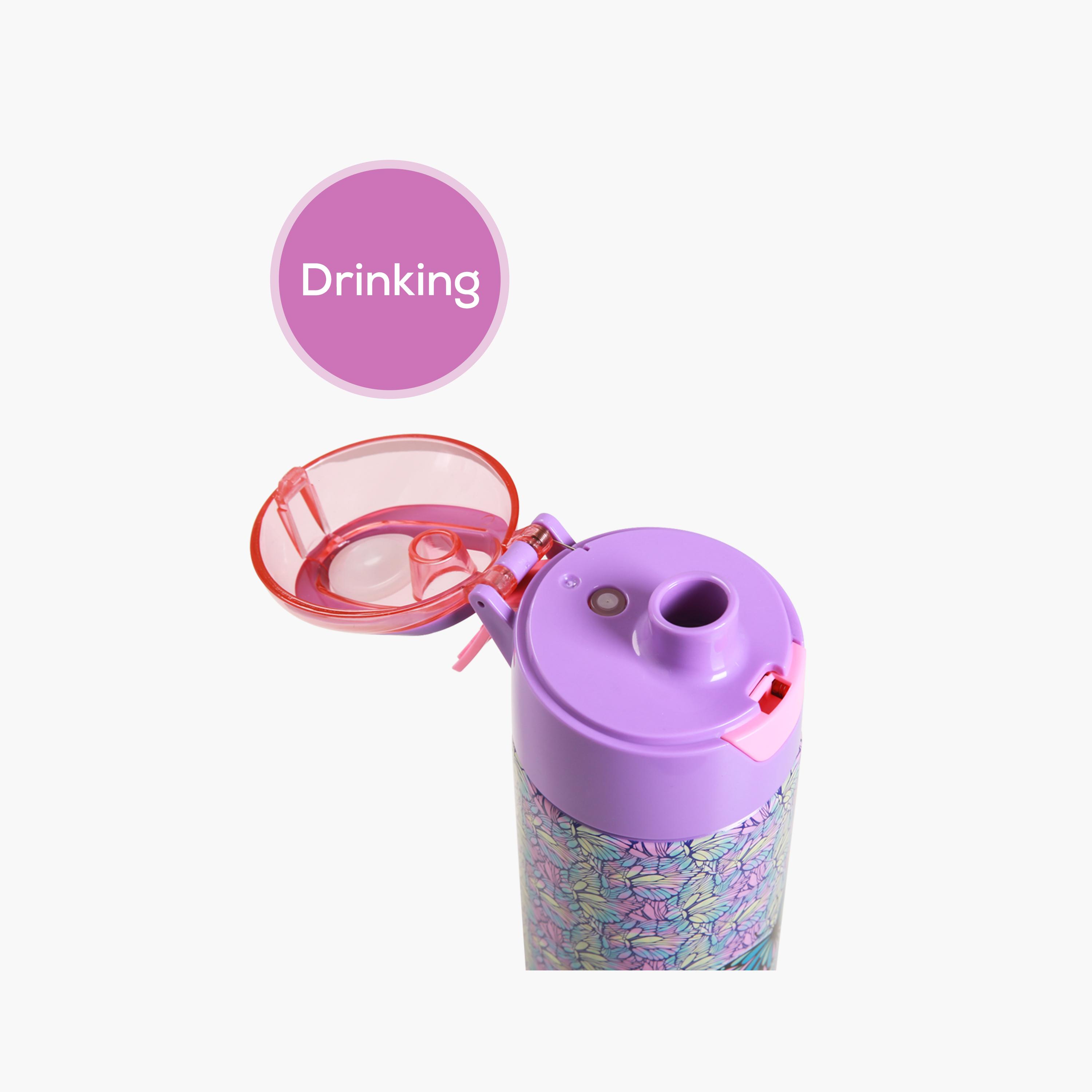 Eazy Kids Stainless Steel Insulated Water Bottle with Spray - 640 ml - Butterfly - Purple-school-waterbottles-image-6