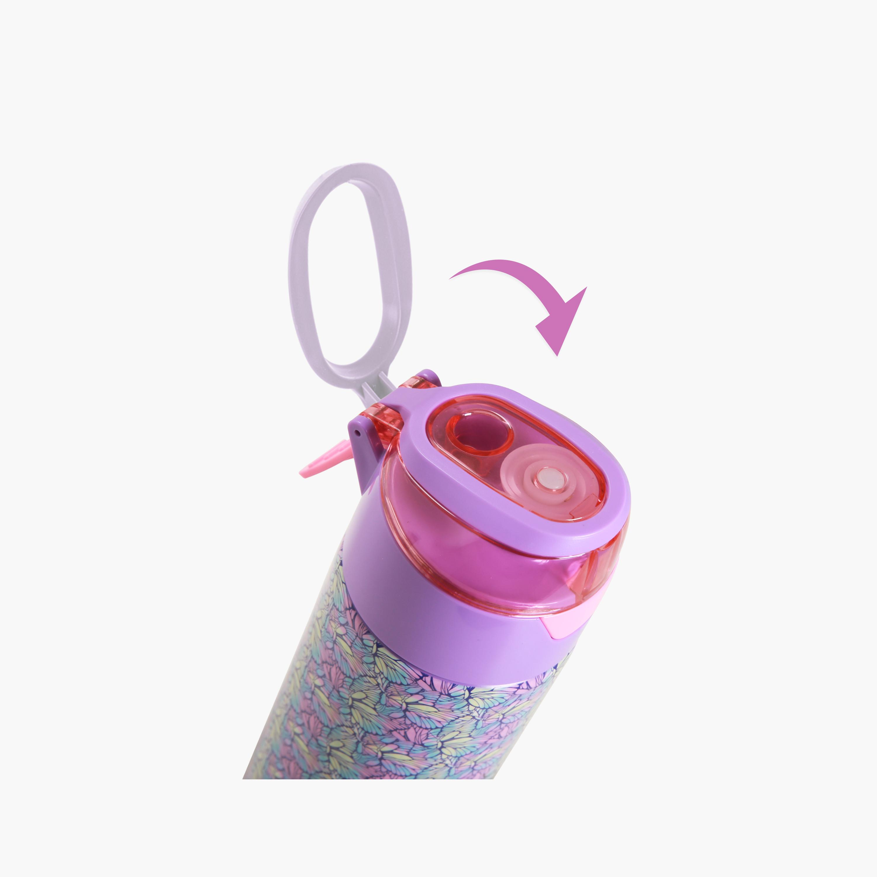 Eazy Kids Stainless Steel Insulated Water Bottle with Spray - 640 ml - Butterfly - Purple-school-waterbottles-image-7