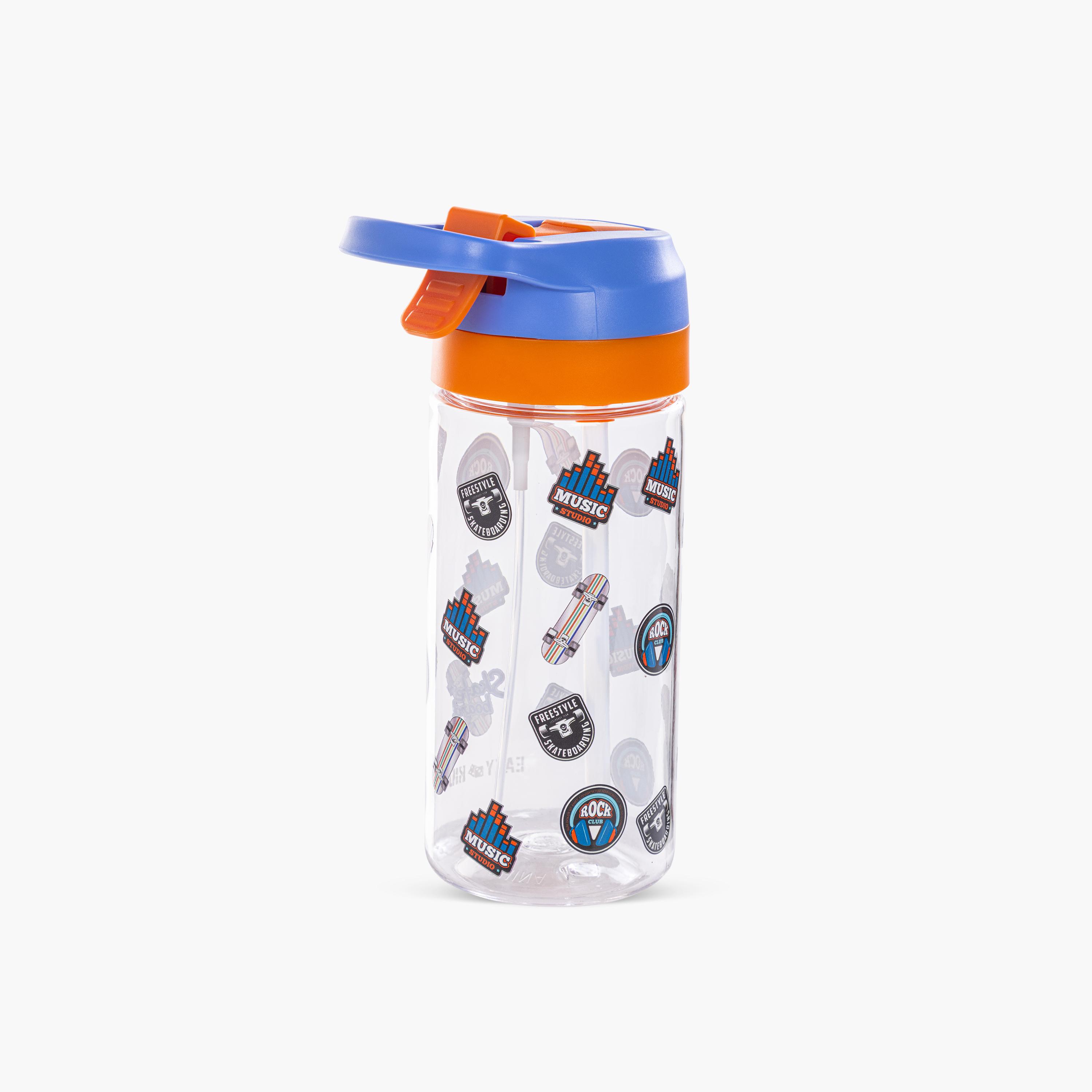 Eazy Kids Tritan Water Bottle with Spray - 500 ml - Skater - Blue-school-waterbottles-image-3