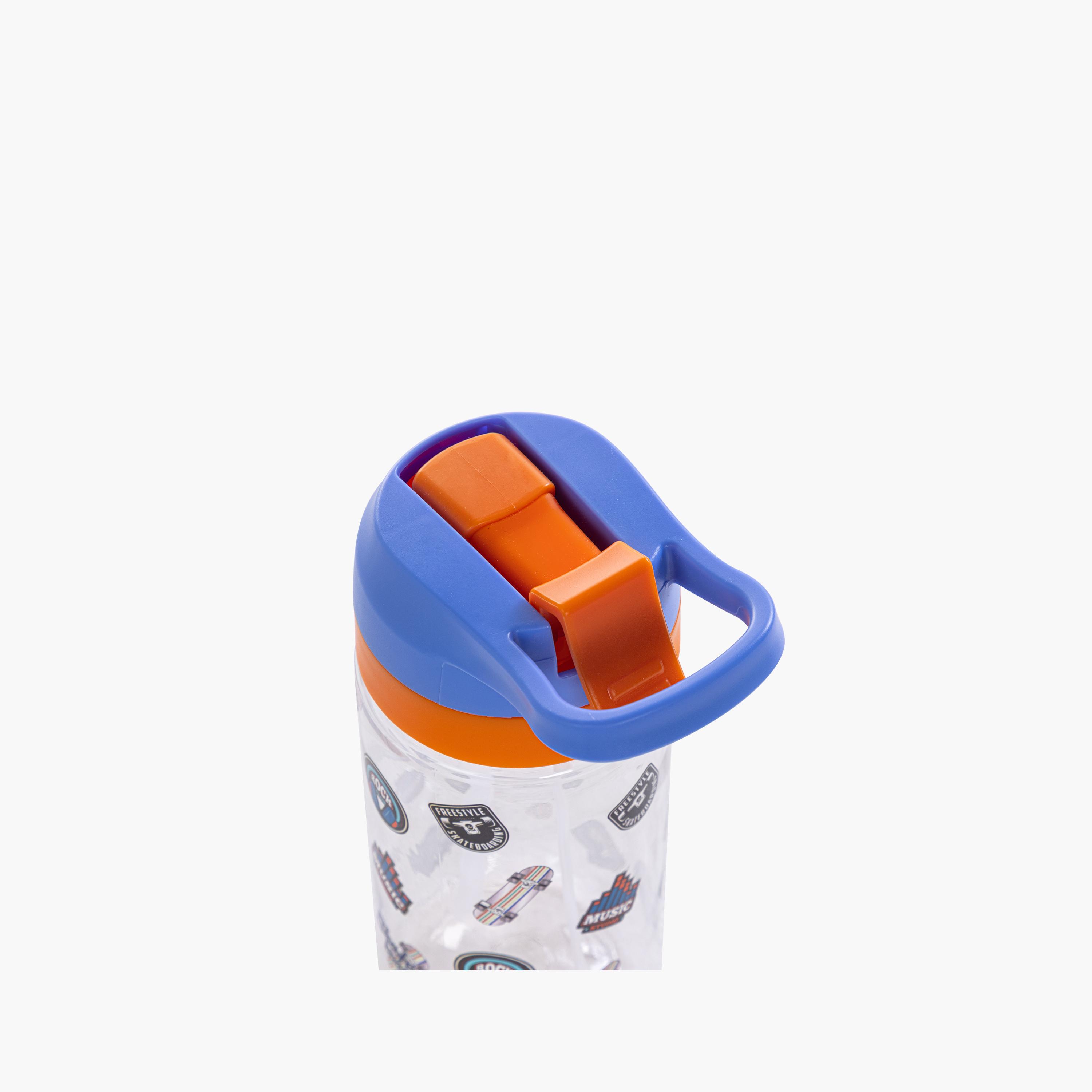 Eazy Kids Tritan Water Bottle with Spray - 500 ml - Skater - Blue-school-waterbottles-image-5