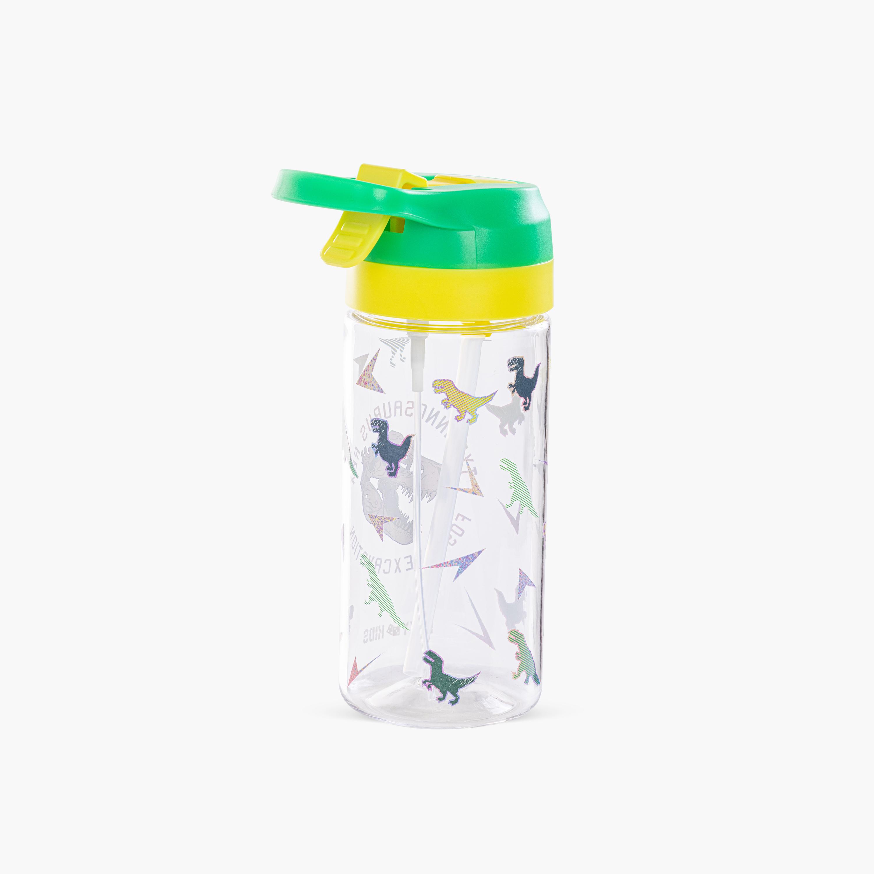 Eazy Kids Tritan Water Bottle with Spray - 500 ml - Dinosaur - Green-school-waterbottles-image-3