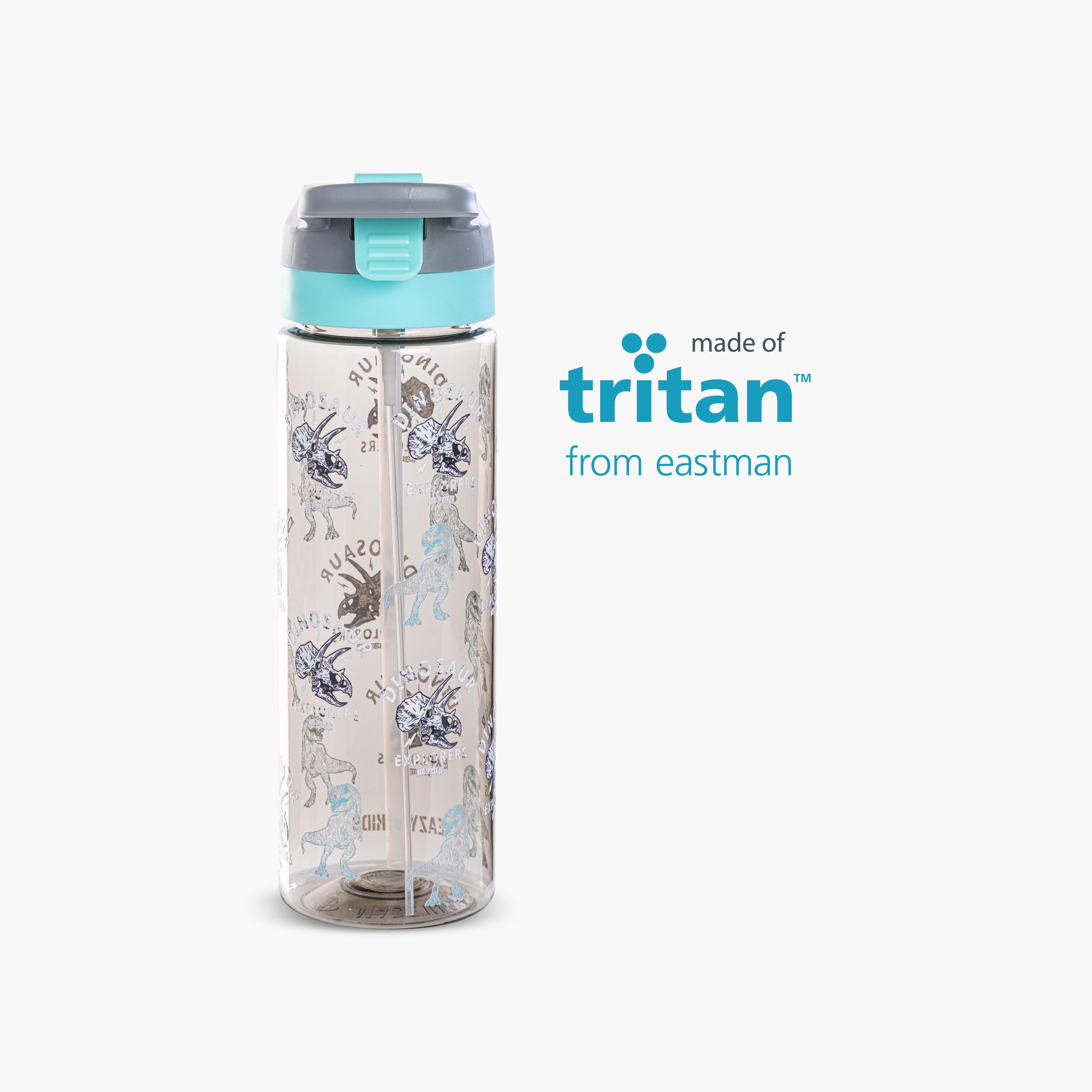 Eazy Kids Tritan Water Bottle with Spray - 750 ml - Dinosaur - Grey-school-waterbottles-image-9