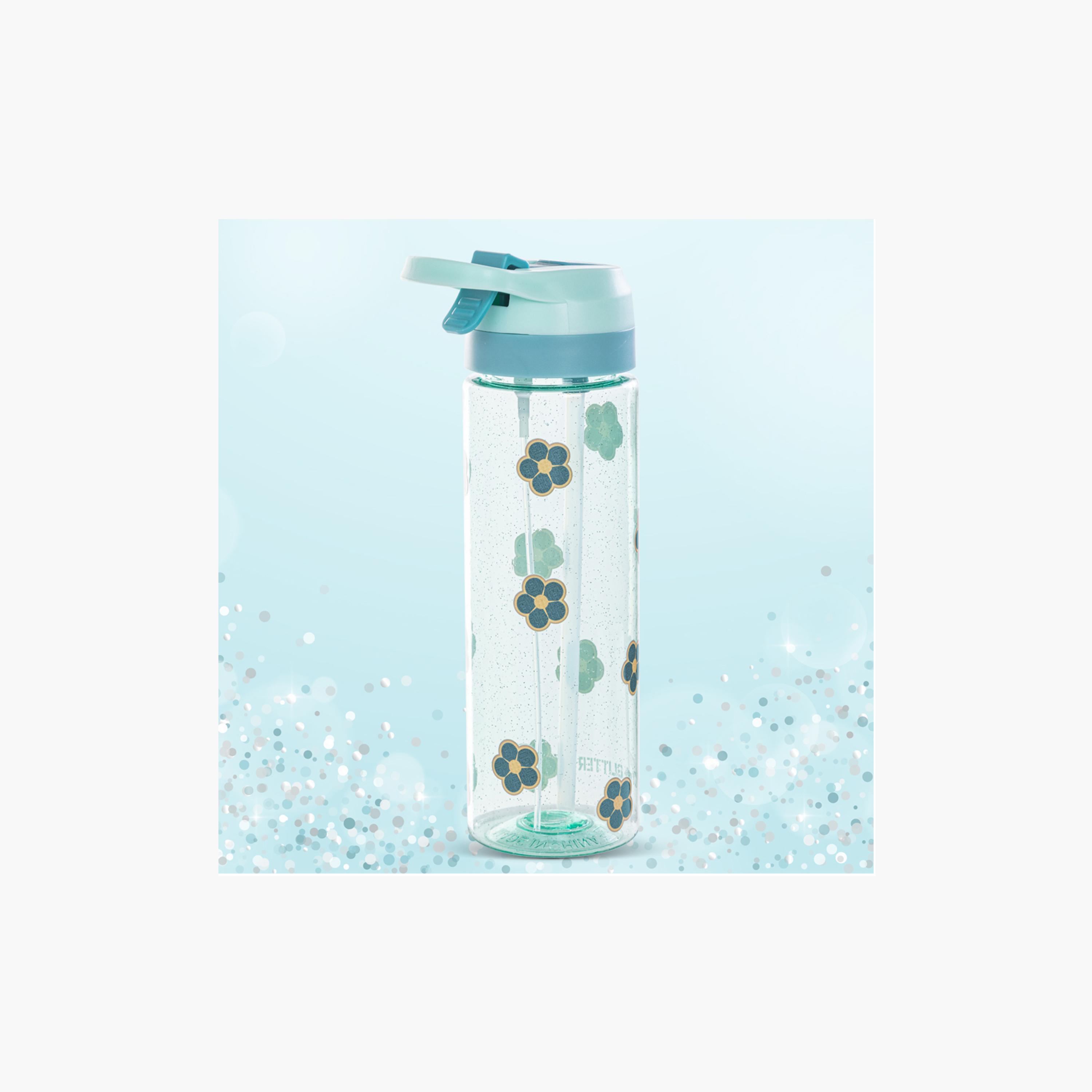Eazy Kids Tritan Water Bottle with Spray - 750 ml - Floral - Green-school-waterbottles-image-5