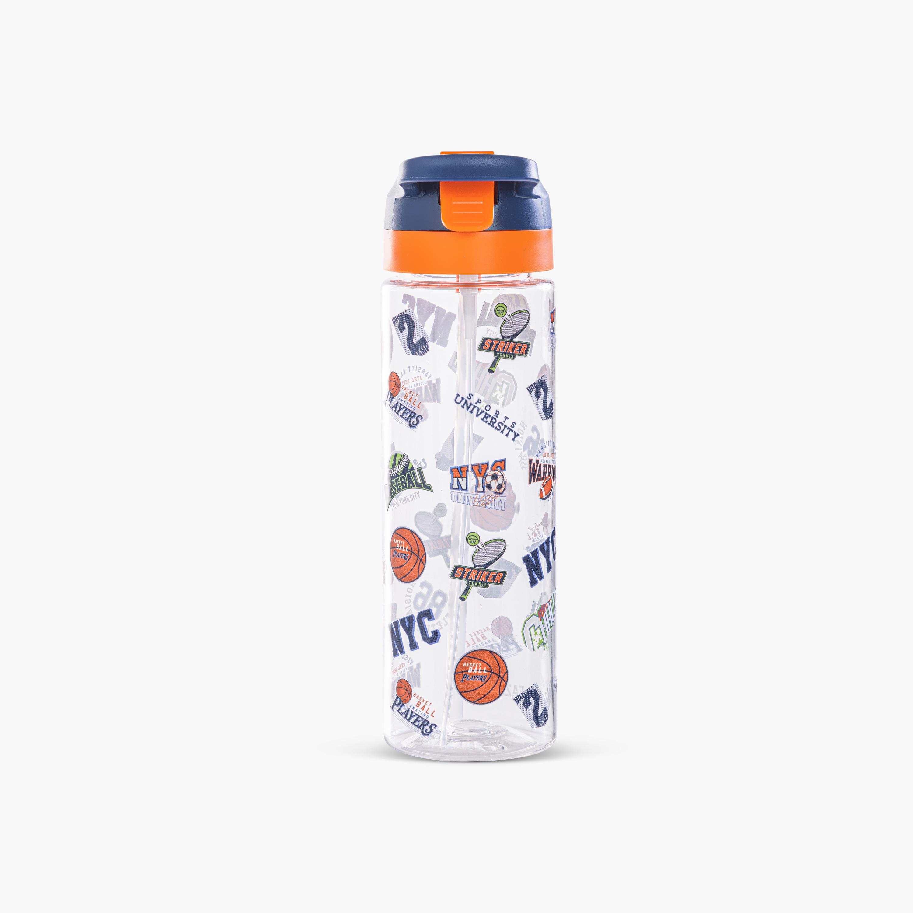 Eazy Kids Tritan Water Bottle with Spray - 750 ml - Basket Ball - Blue-school-waterbottles-image-2