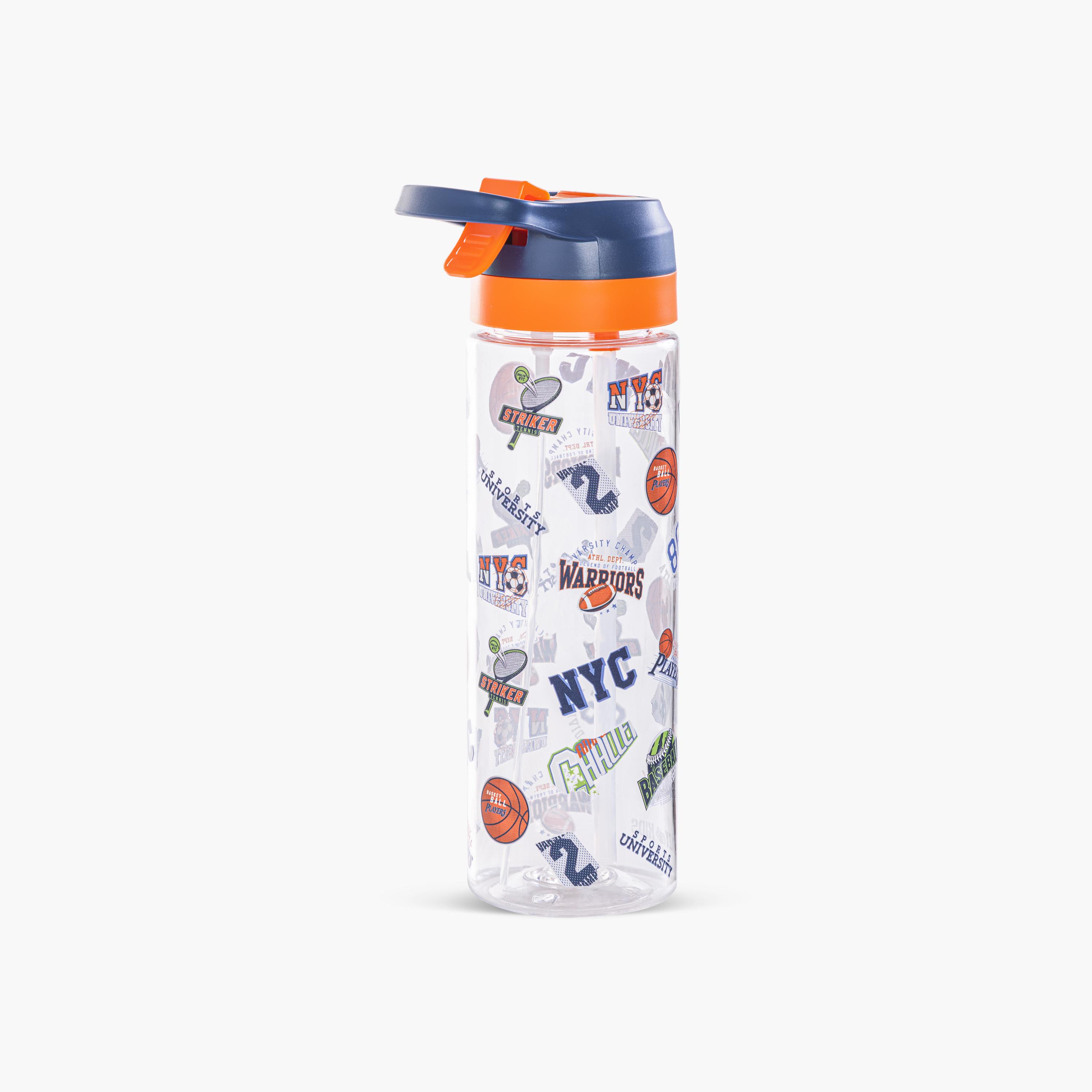 Eazy Kids Tritan Water Bottle with Spray - 750 ml - Basket Ball - Blue-school-waterbottles-image-3
