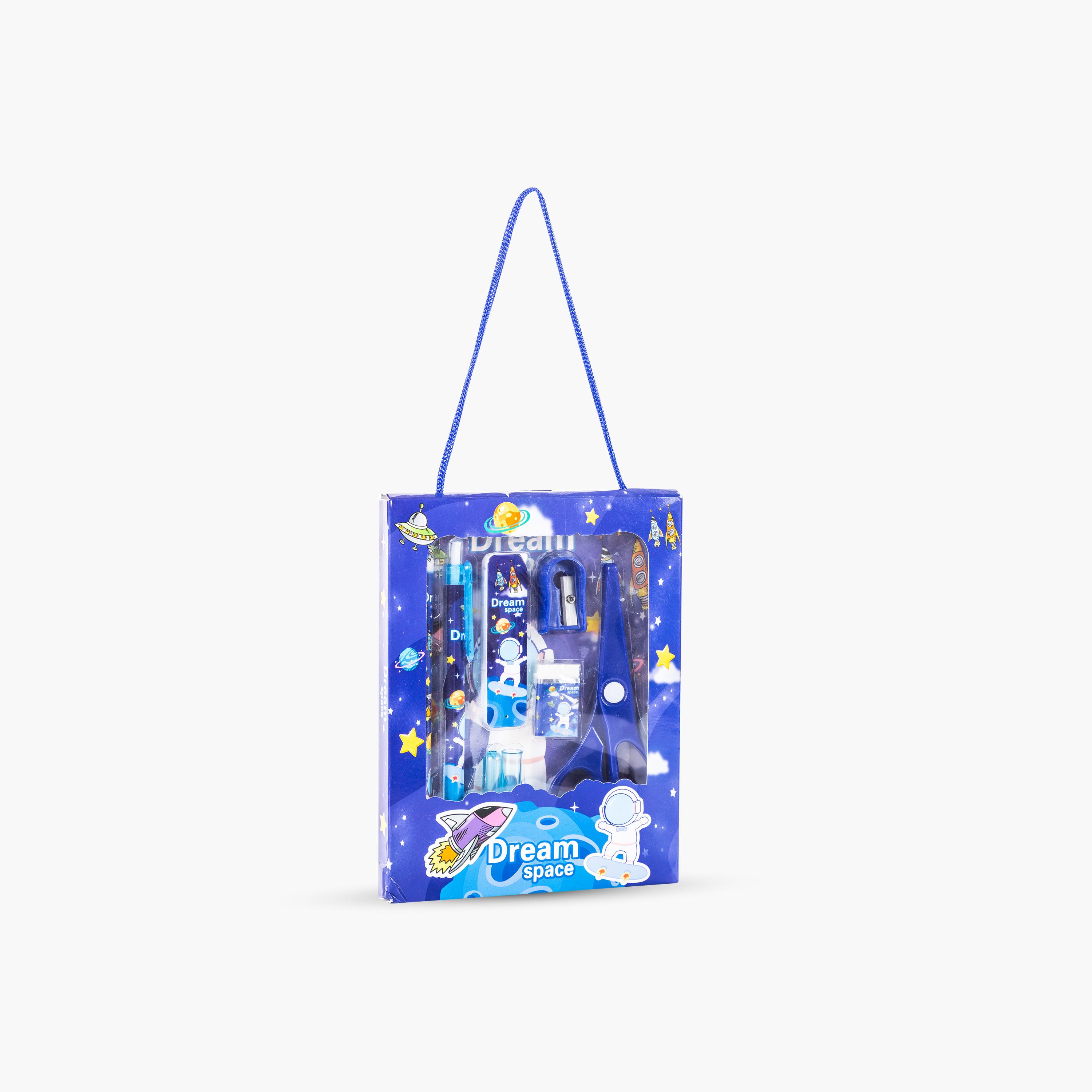 Eazy Kids 9-Piece Kids Stationery Gift Set - Astronaut & Space Theme-school-stationery-sets-image-1