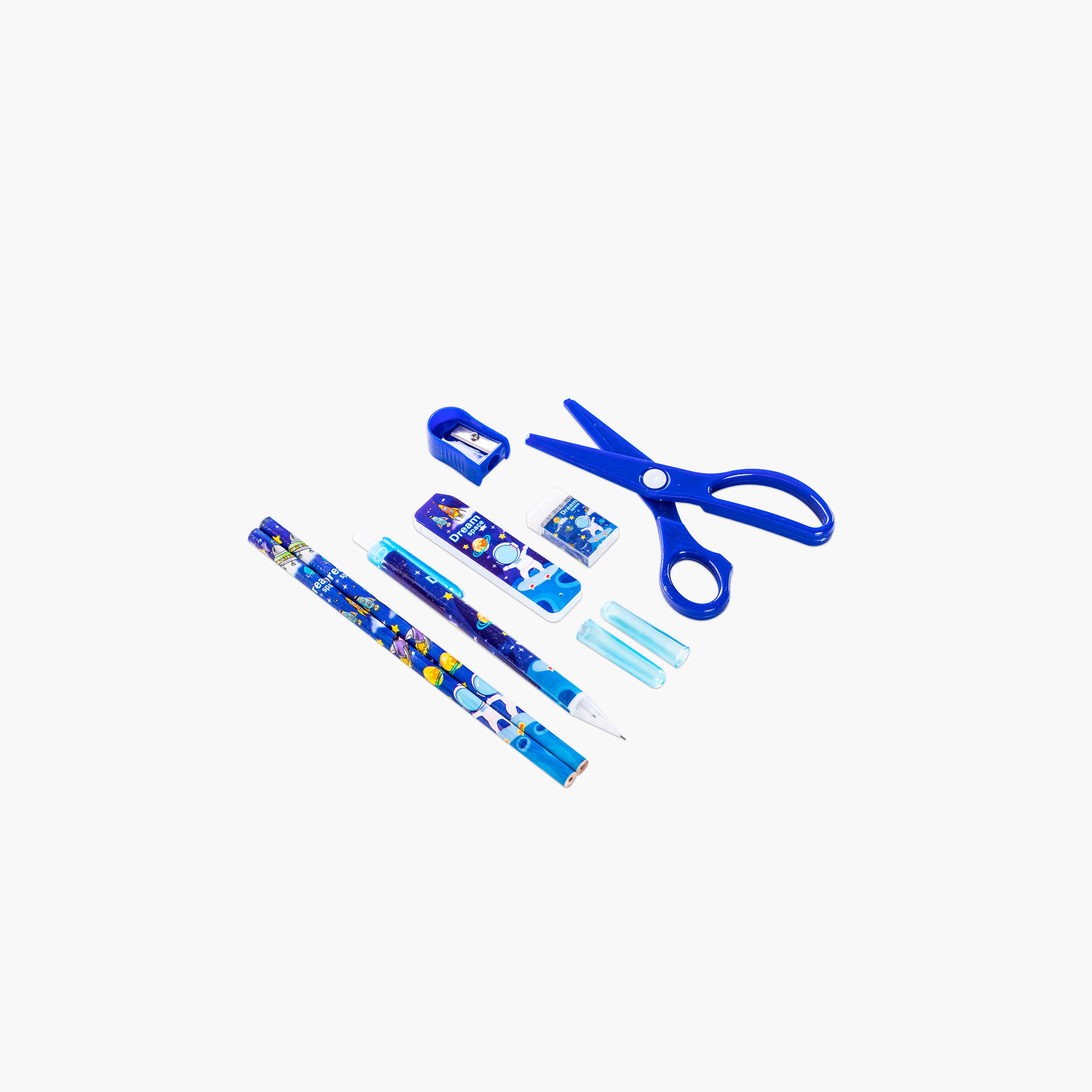 Eazy Kids 9-Piece Kids Stationery Gift Set - Astronaut & Space Theme-school-stationery-sets-image-3