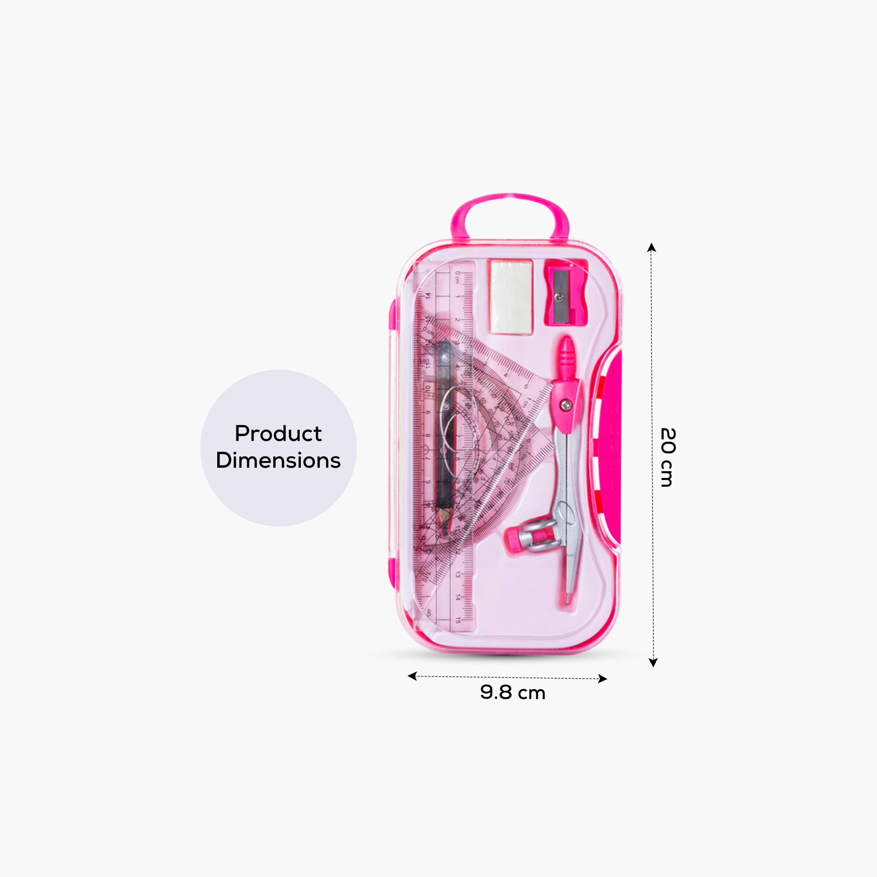 Eazy Kids 8-Piece Geometry Box Set with Plastic Case-school-stationery-sets-image-6