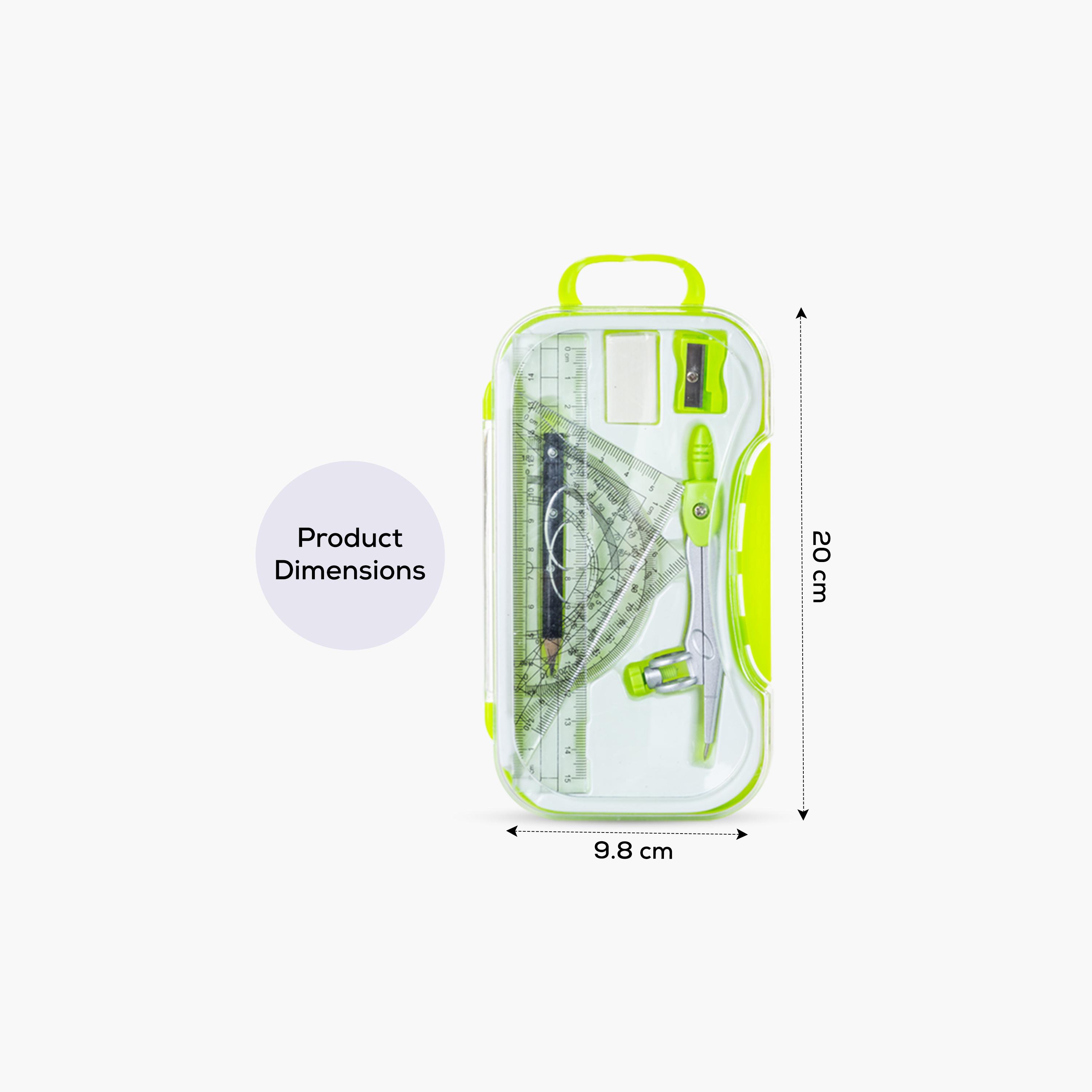 Eazy Kids 8-Piece Geometry Box Set with Plastic Case-school-stationery-sets-image-6