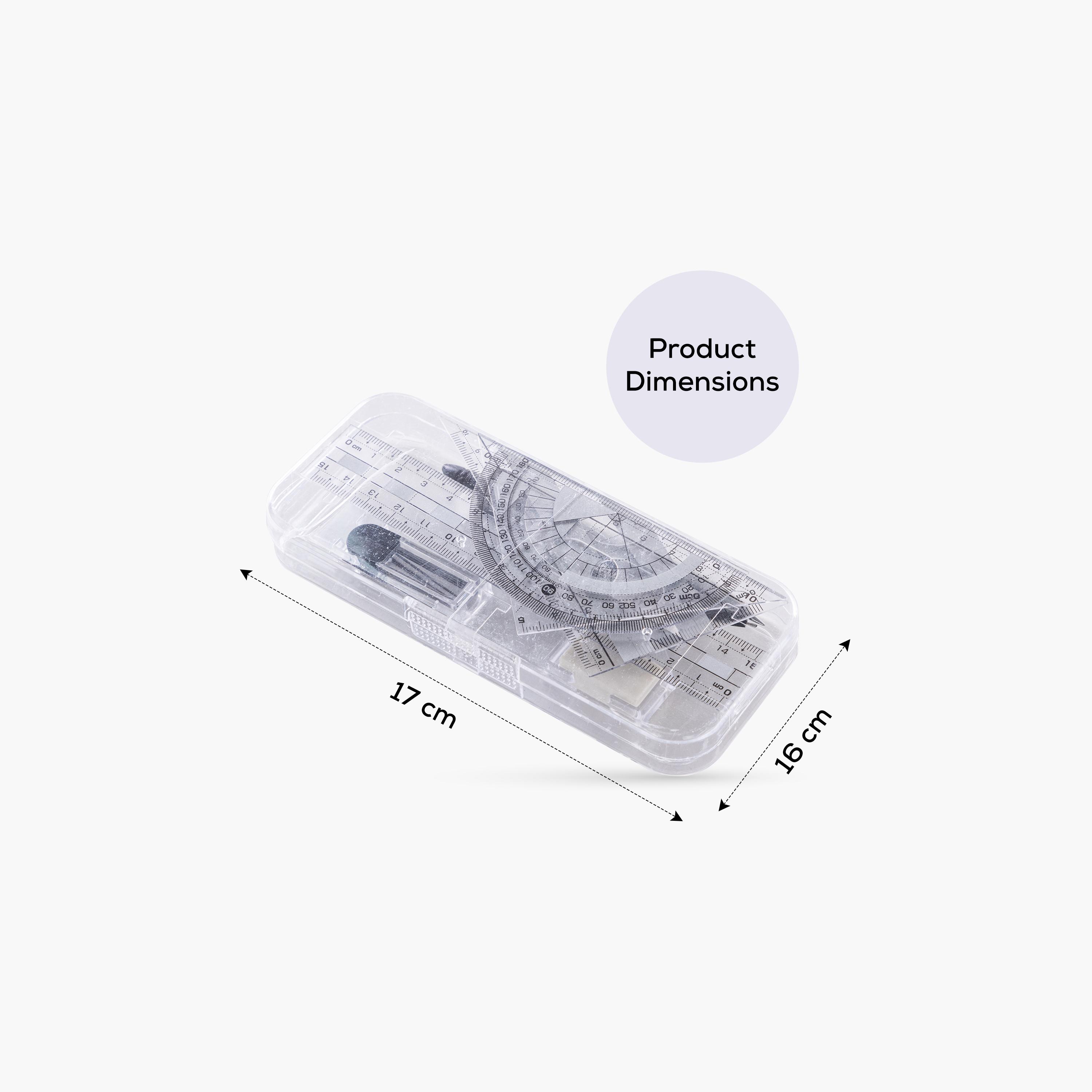 Eazy Kids 7-Piece Geometry Set with Plastic Case-school-stationery-sets-image-5