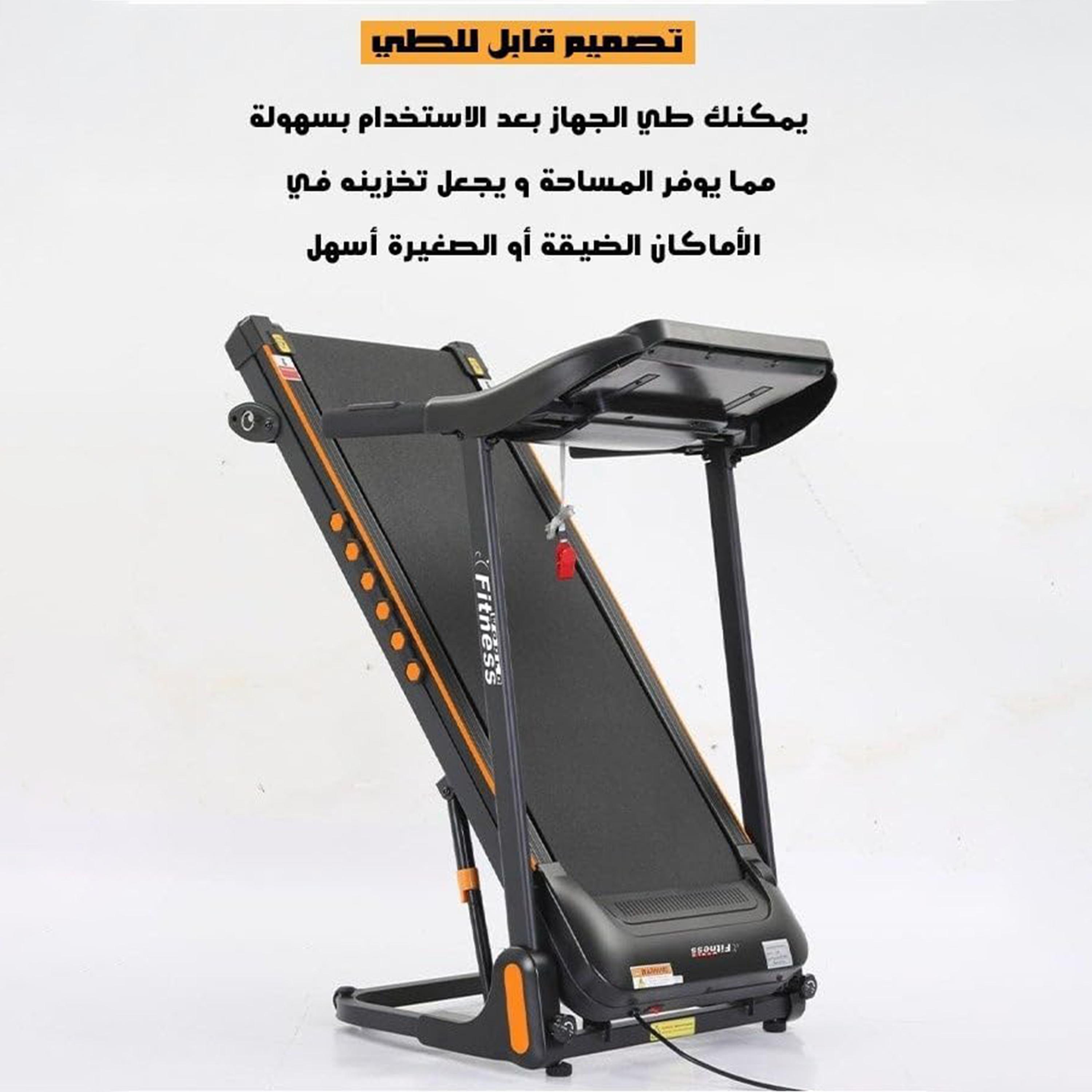 Fitness World Foldable Treadmill For Workout With LED Display, USB Input, Wheels, MP3-sports-gear-gym-image-2