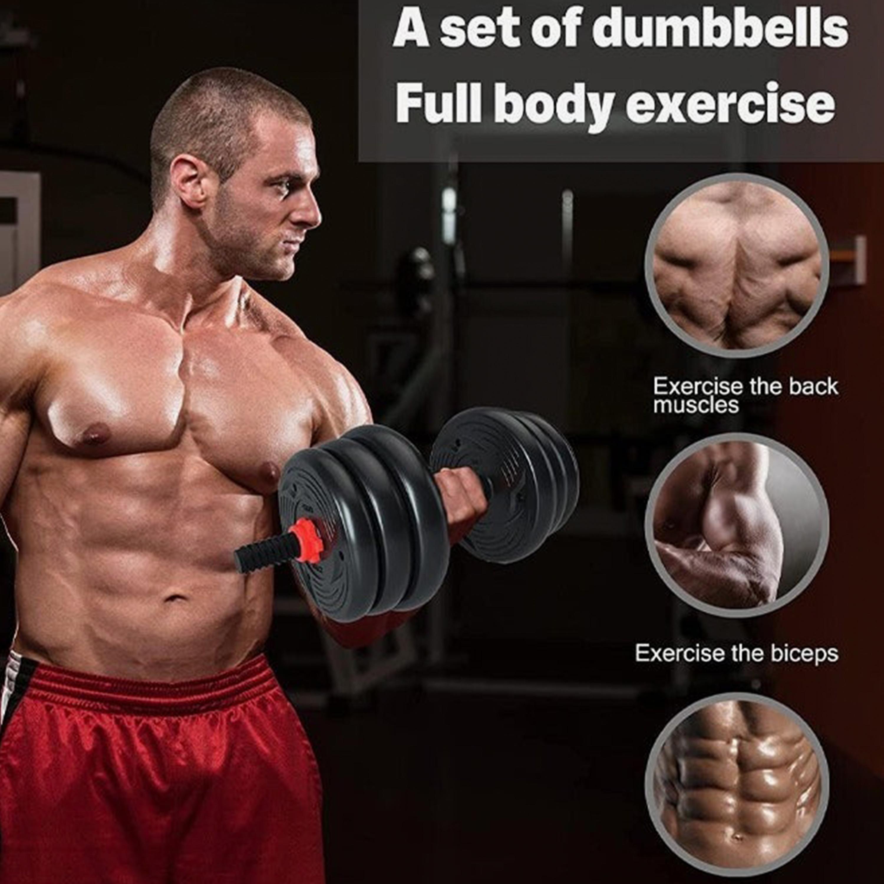 Fitness World Adjustable Weights Dumbbells Set For Workout 50 kg-sports-gear-gym-image-2