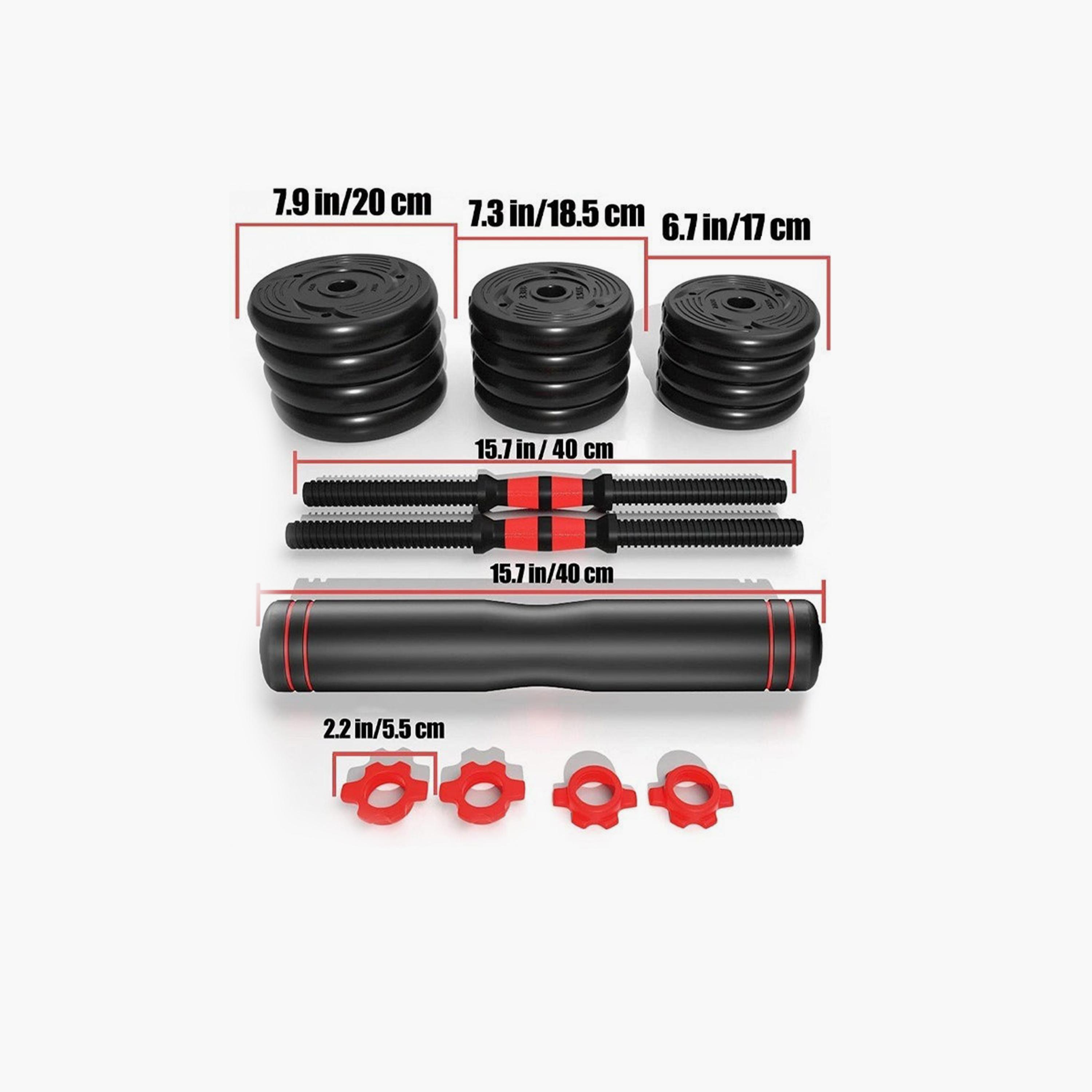 Fitness World Adjustable Weights Dumbbells Set For Workout 50 kg-sports-gear-gym-image-4