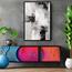 زينة حائط كانفاس تجريدية بإطار عائم - لوحة - 60x40 سم-InfluencerCodes_Ramadan26_All_20012026-image-2
