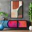 زينة حائط كانفاس تجريدية بإطار عائم - لوحة - 60x40 سم-InfluencerCodes_Ramadan26_All_20012026-image-2