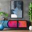 زينة حائط كانفاس تجريدية بإطار عائم - لوحة - 50x70 سم-InfluencerCodes_Ramadan26_All_20012026-image-2