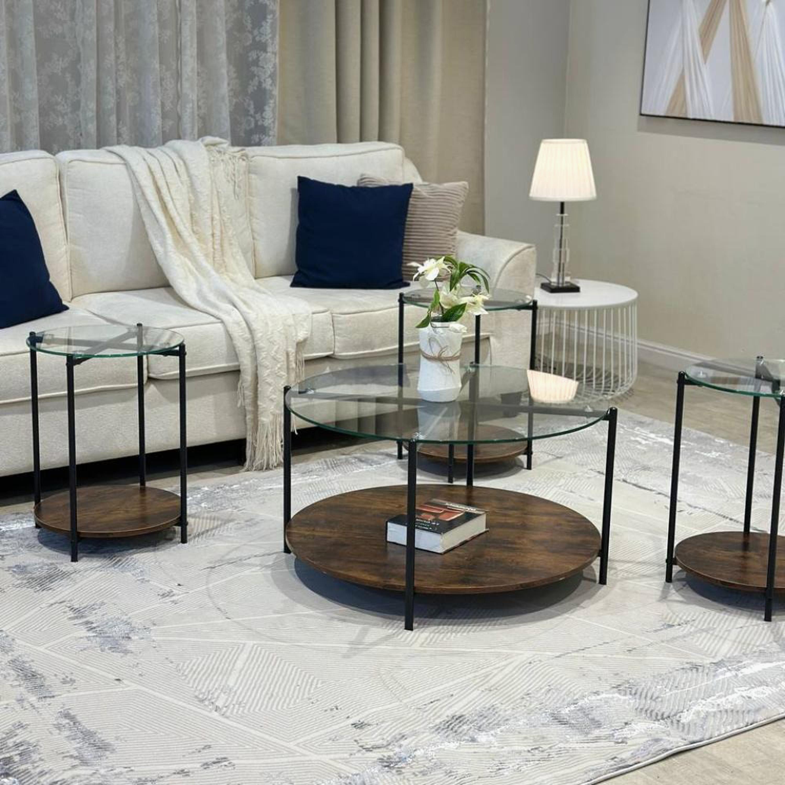 Glass Top 5-Piece Table Set-furniture-livingroom-coffeetables-image-3