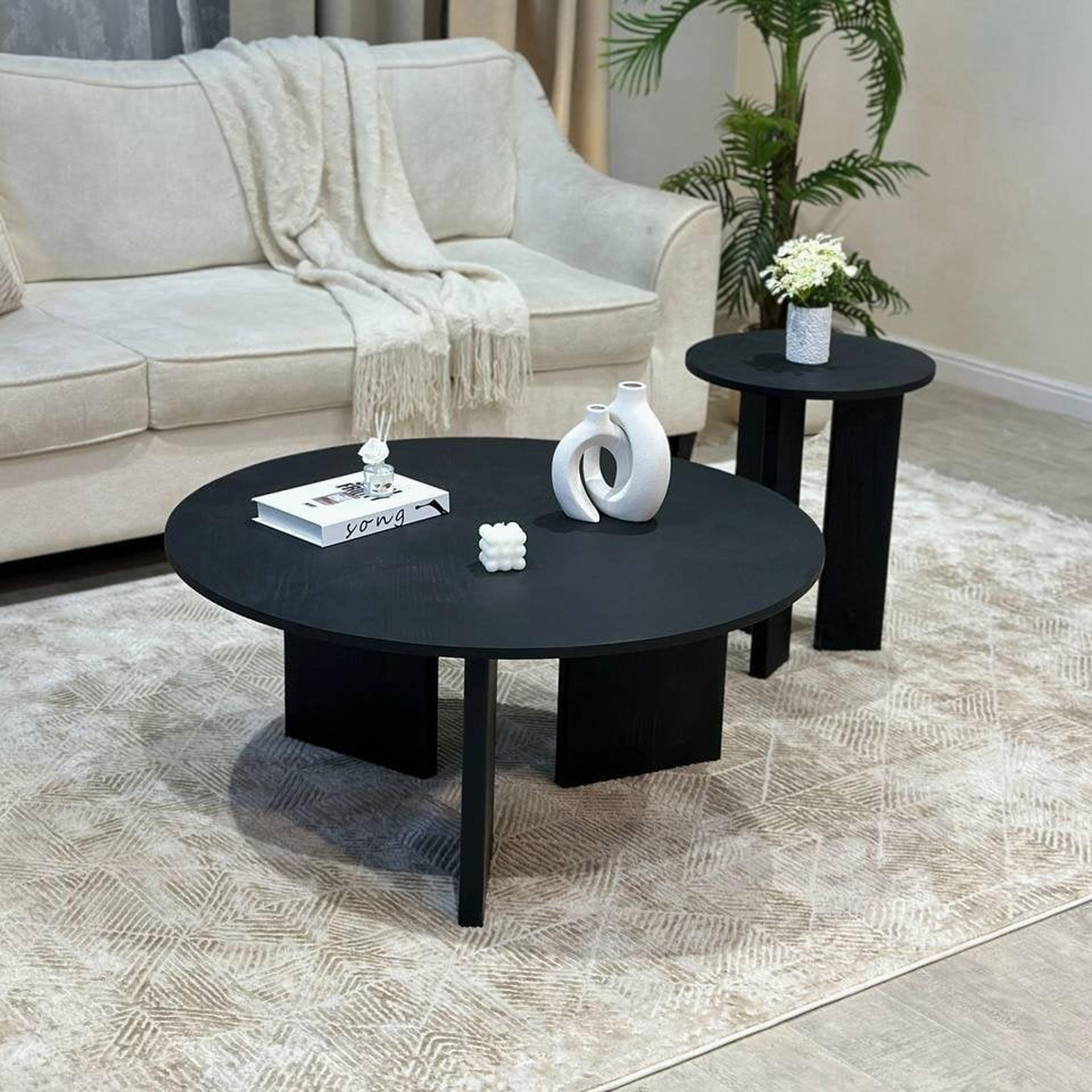 Wooden Top 2-Piece  Table Set-furniture-livingroom-coffeetables-image-2