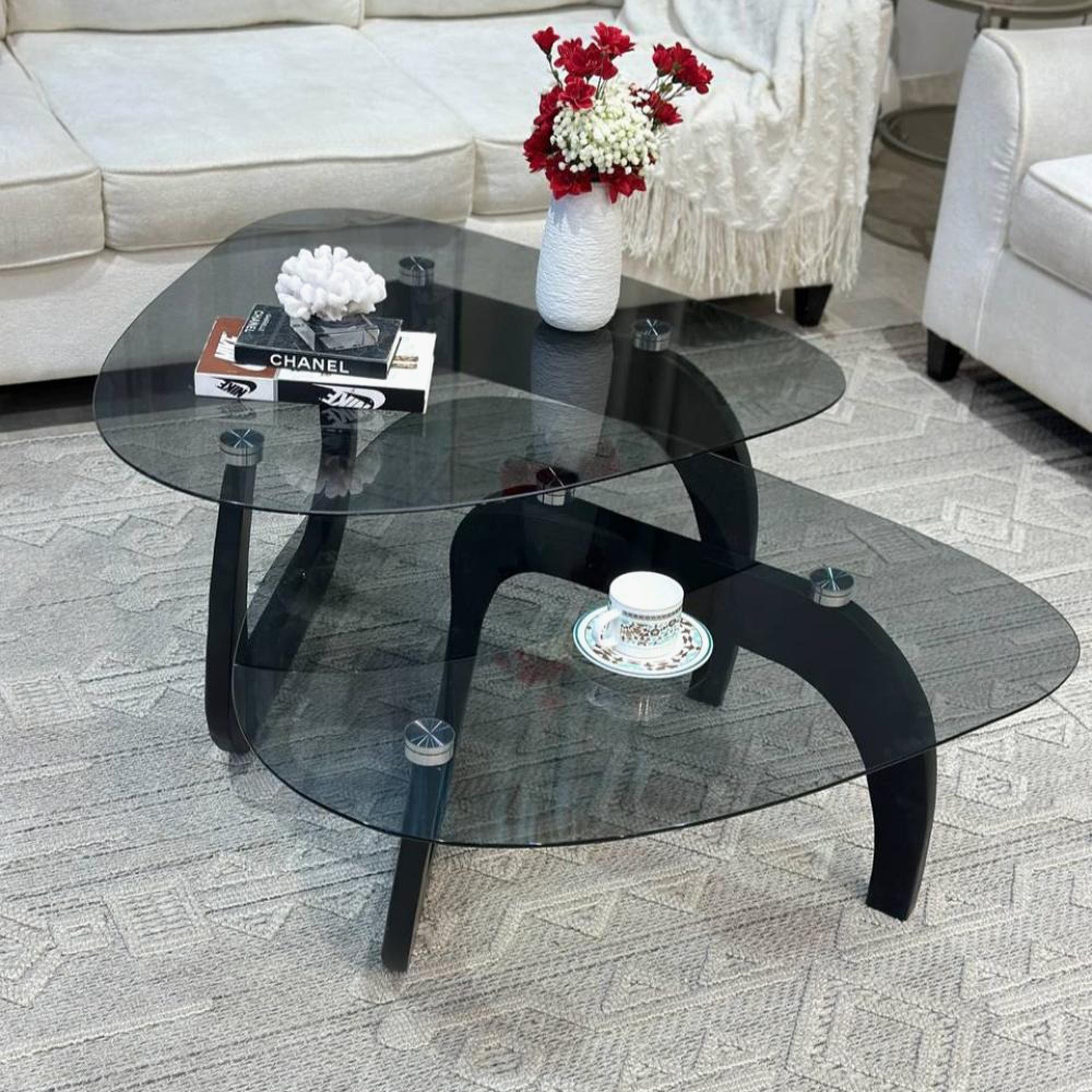 Glass Top 2-Piece  Nesting Table Set-furniture-livingroom-nestoftables-image-3