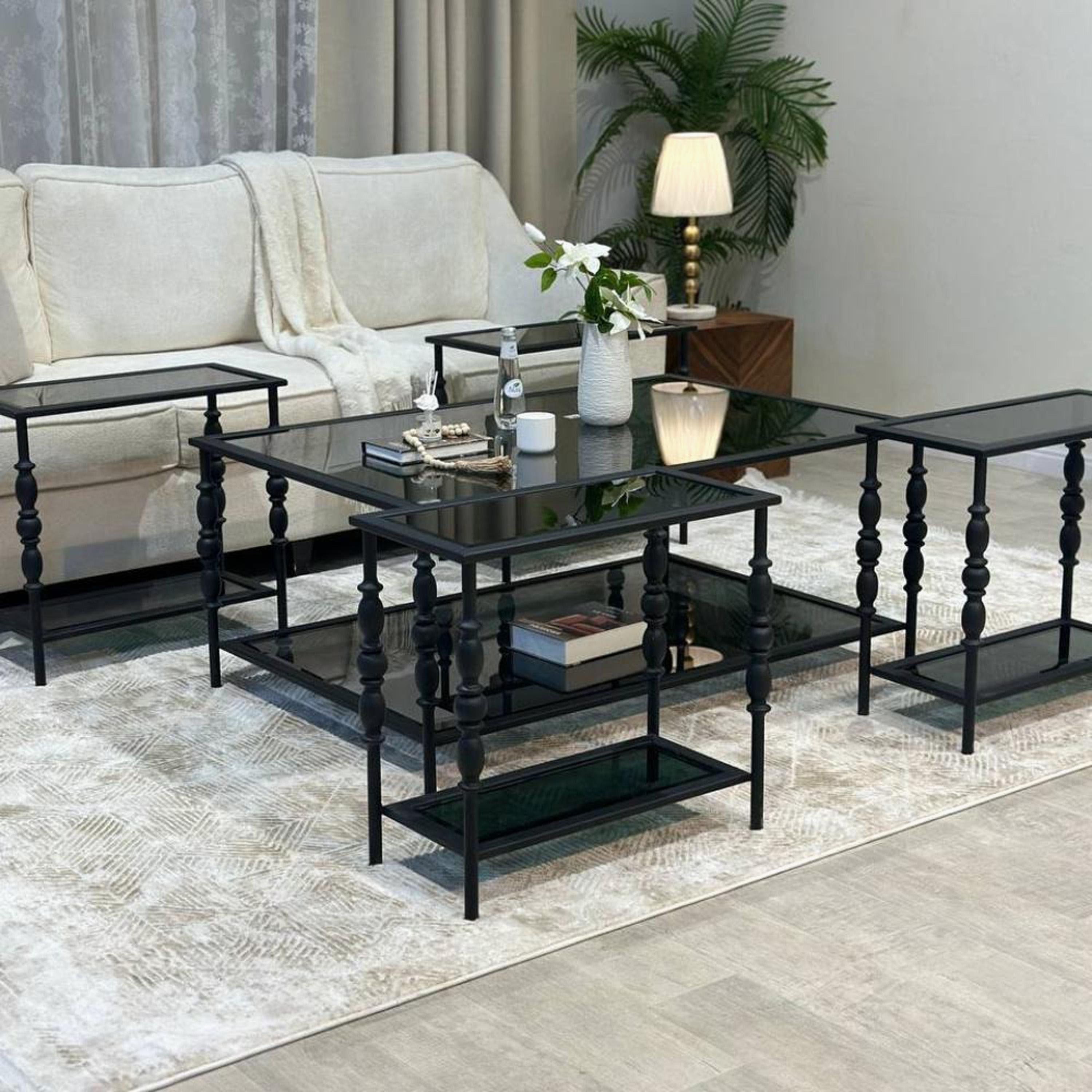 Glass Top 5-Piece Table Set-furniture-livingroom-coffeetables-image-2