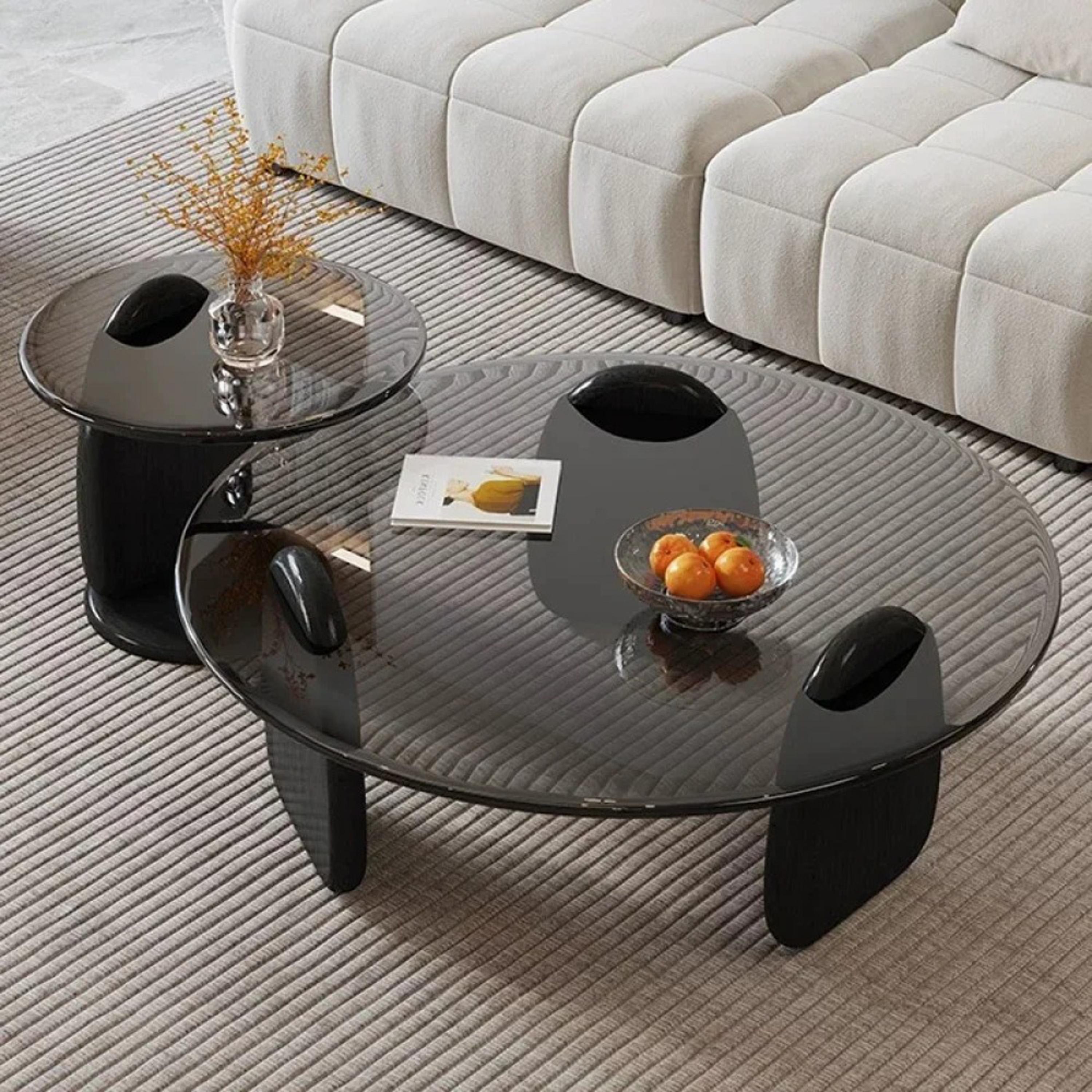 Glass Top 2-Piece  Table Set-furniture-livingroom-coffeetables-image-1