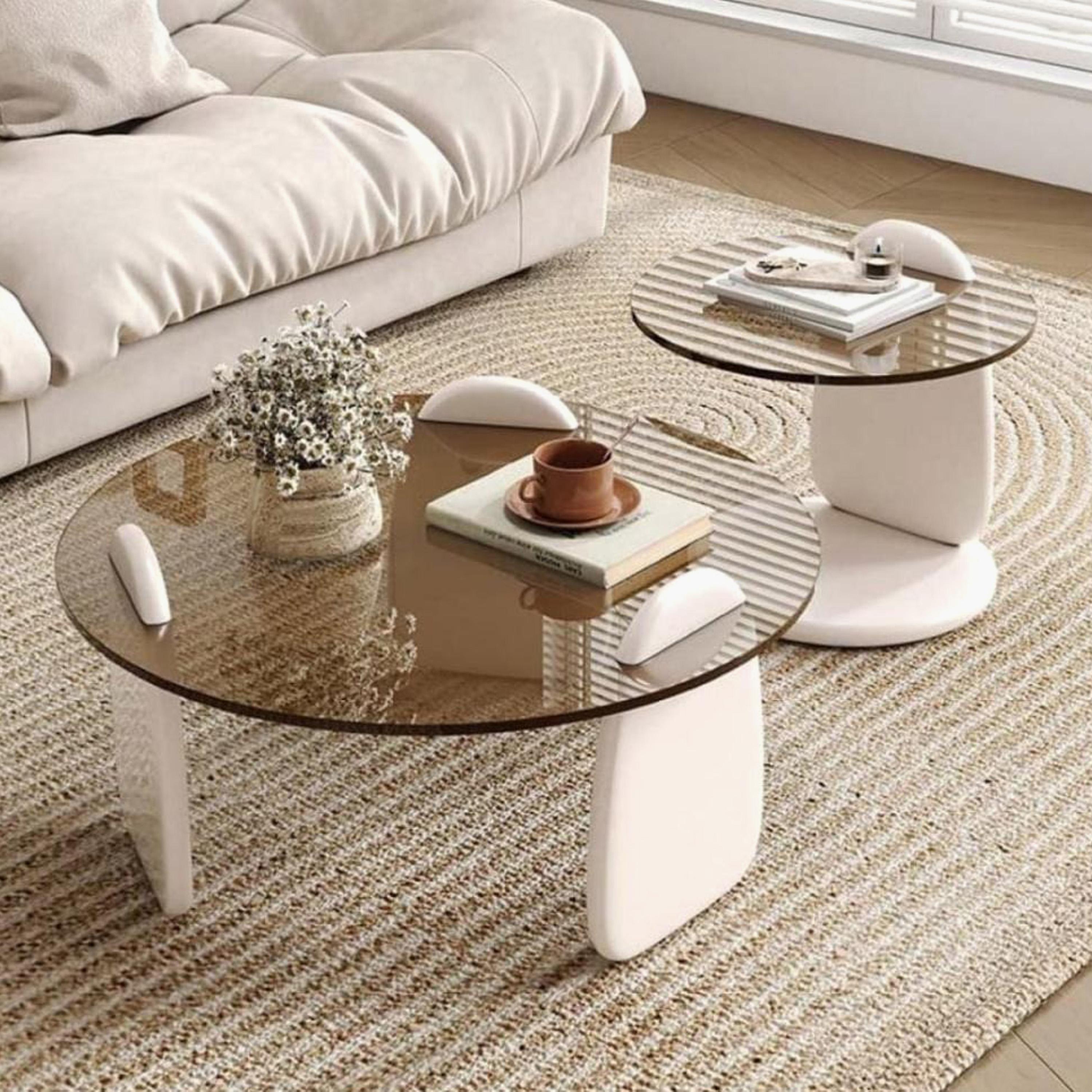 Glass Top 2-Piece  Table Set-furniture-livingroom-coffeetables-image-1