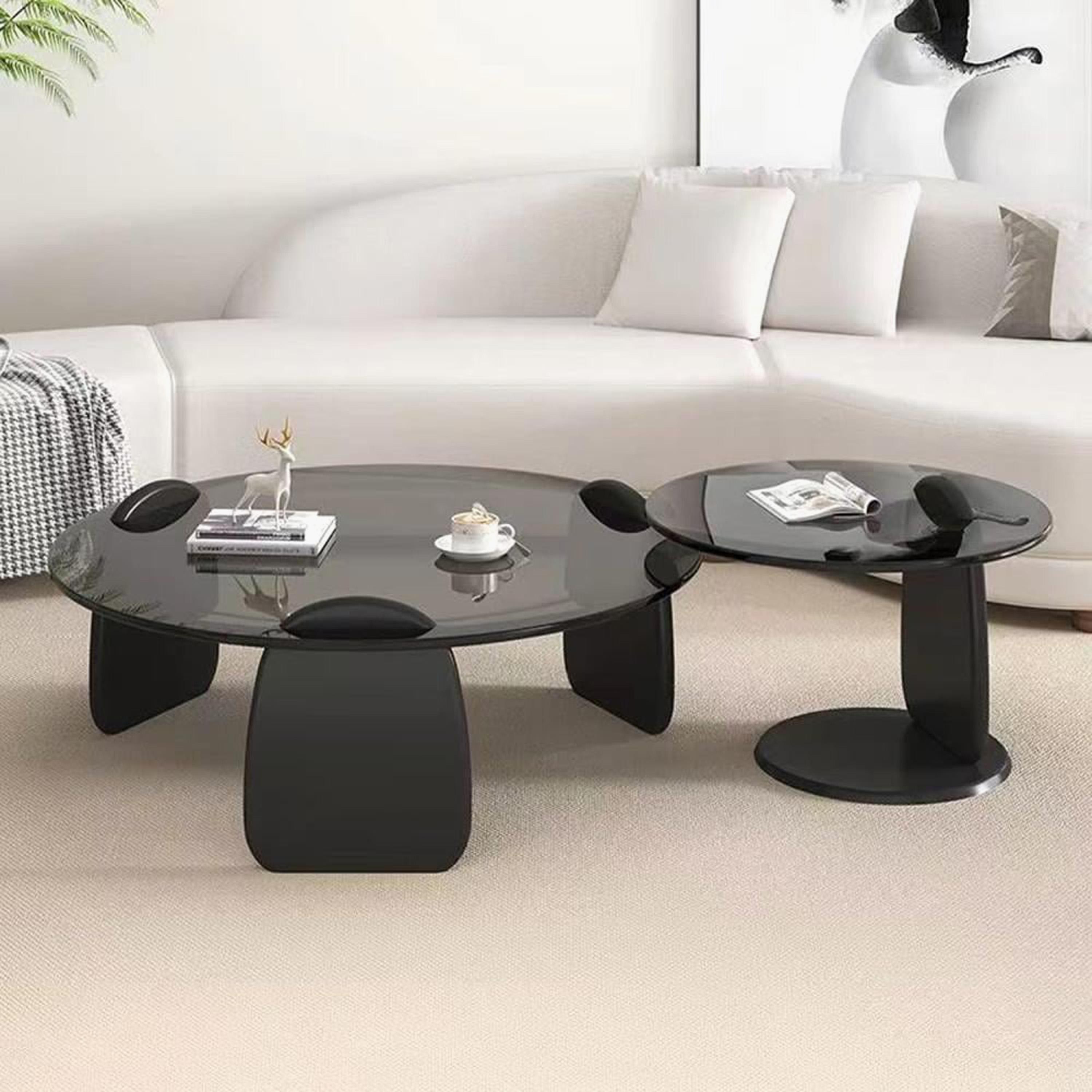 Glass Top 2-Piece  Table Set-furniture-livingroom-coffeetables-image-1