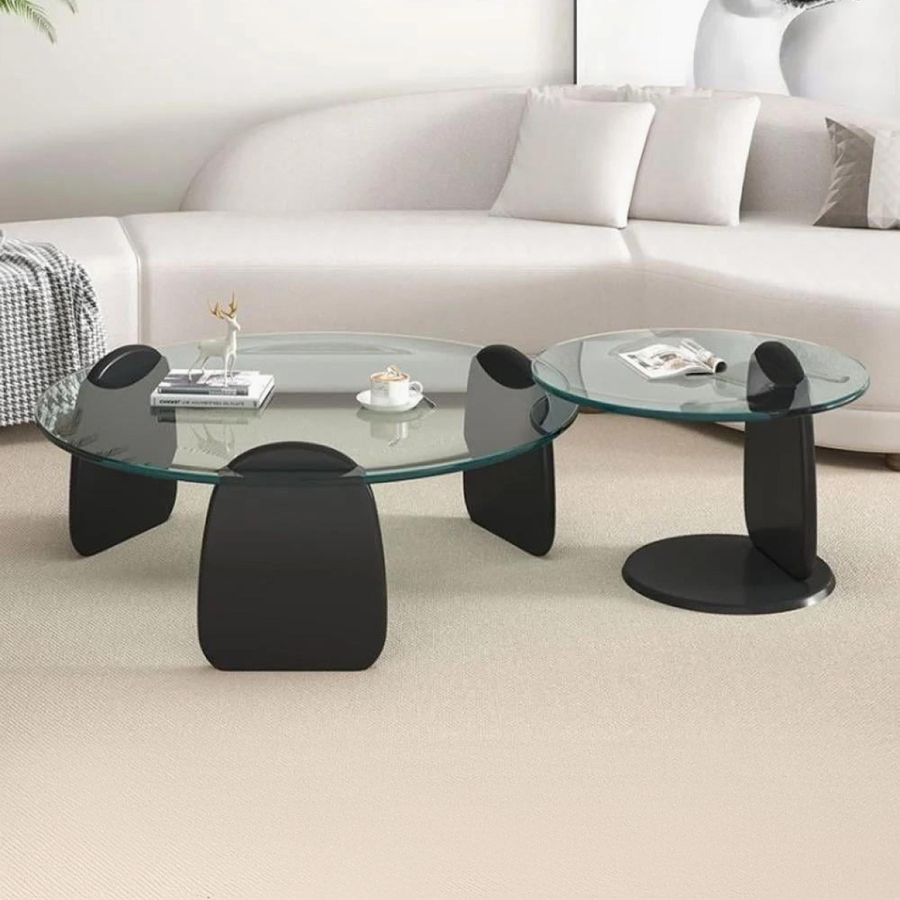 Glass Top 2-Piece  Table Set-furniture-livingroom-coffeetables-image-1