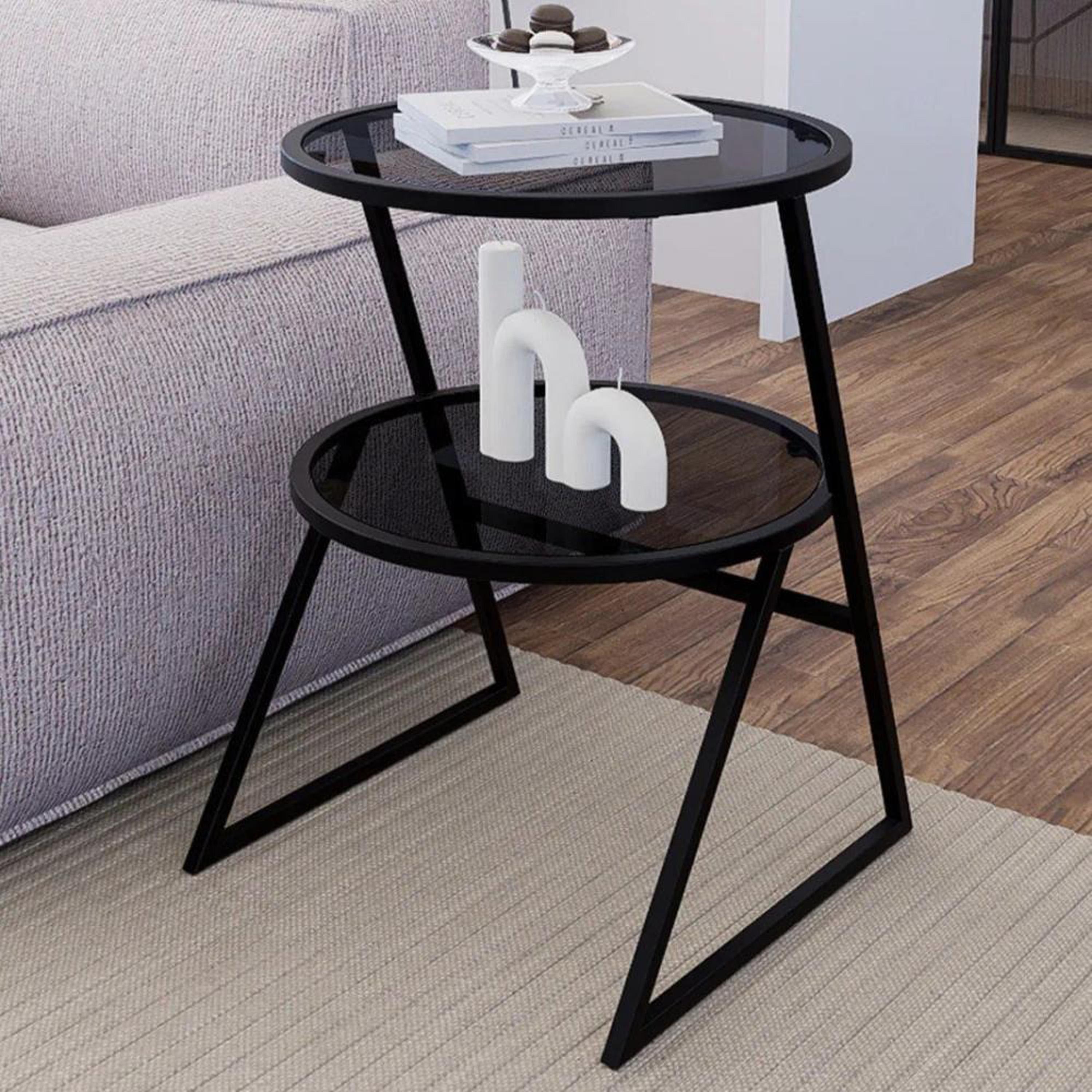 Glass Top 2-Tier Side Table-furniture-livingroom-sideandendtables-image-3