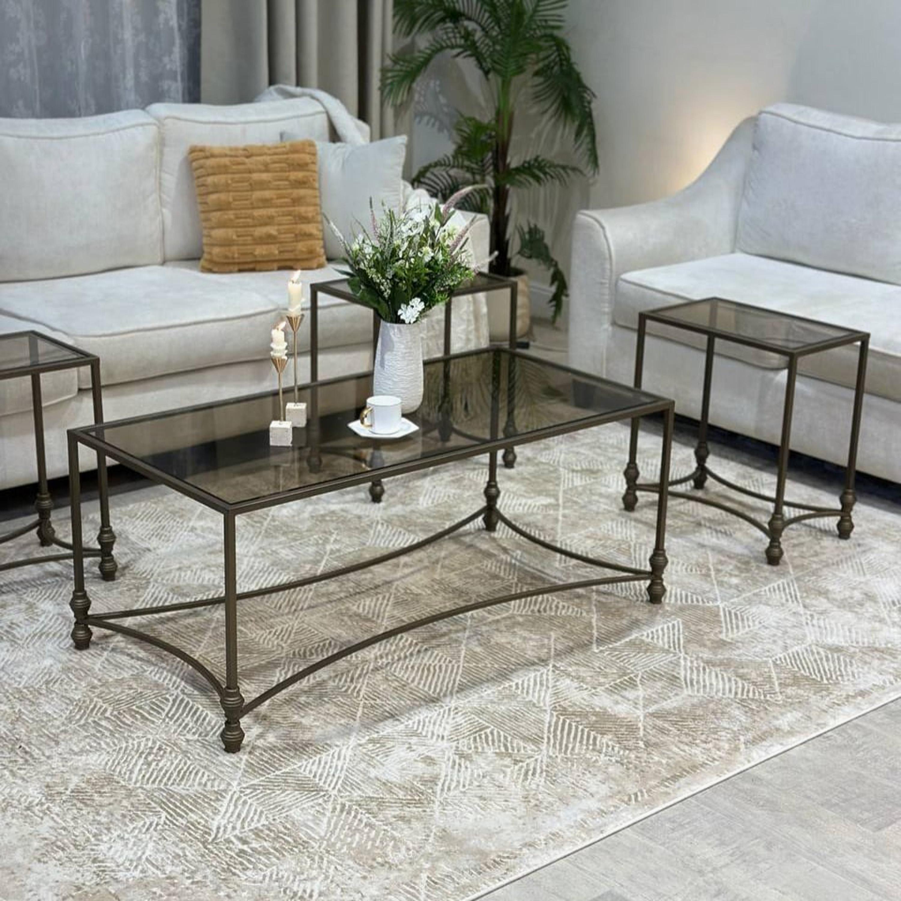 طقم طاولات بسطح زجاج 5 قطع من تودو-furniture-livingroom-coffeetables-image-2