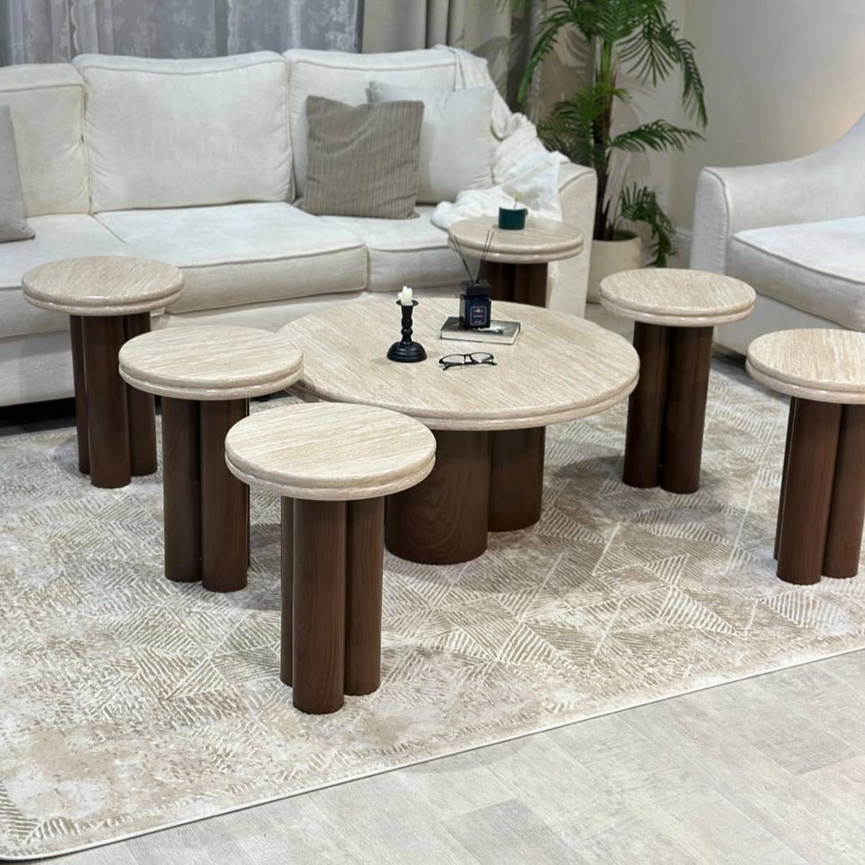 Wooden Top 7-Piece Table Set-furniture-livingroom-coffeetables-image-2