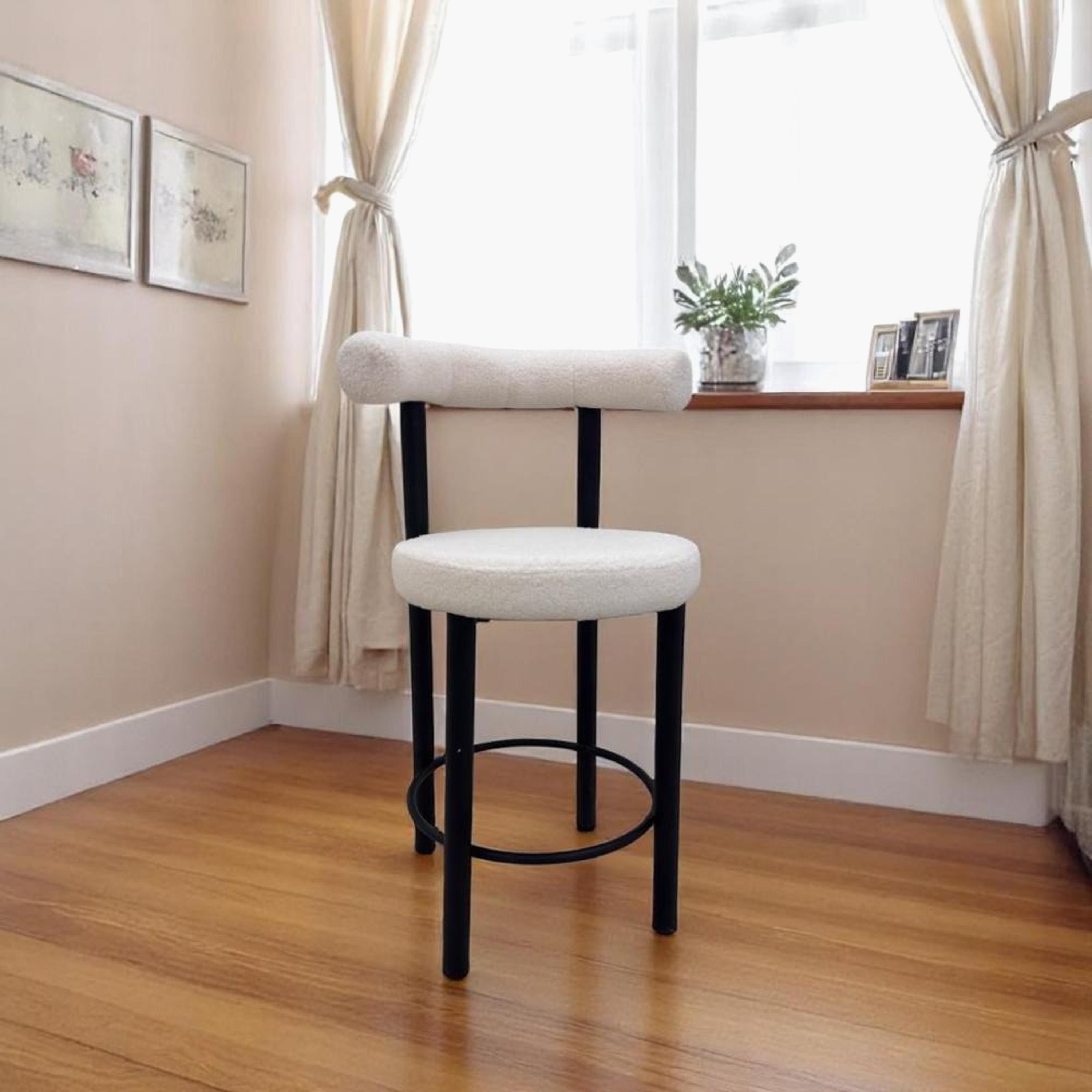 Boucle Fabric Bar Stool-furniture-sofaandseating-armchairs-image-1