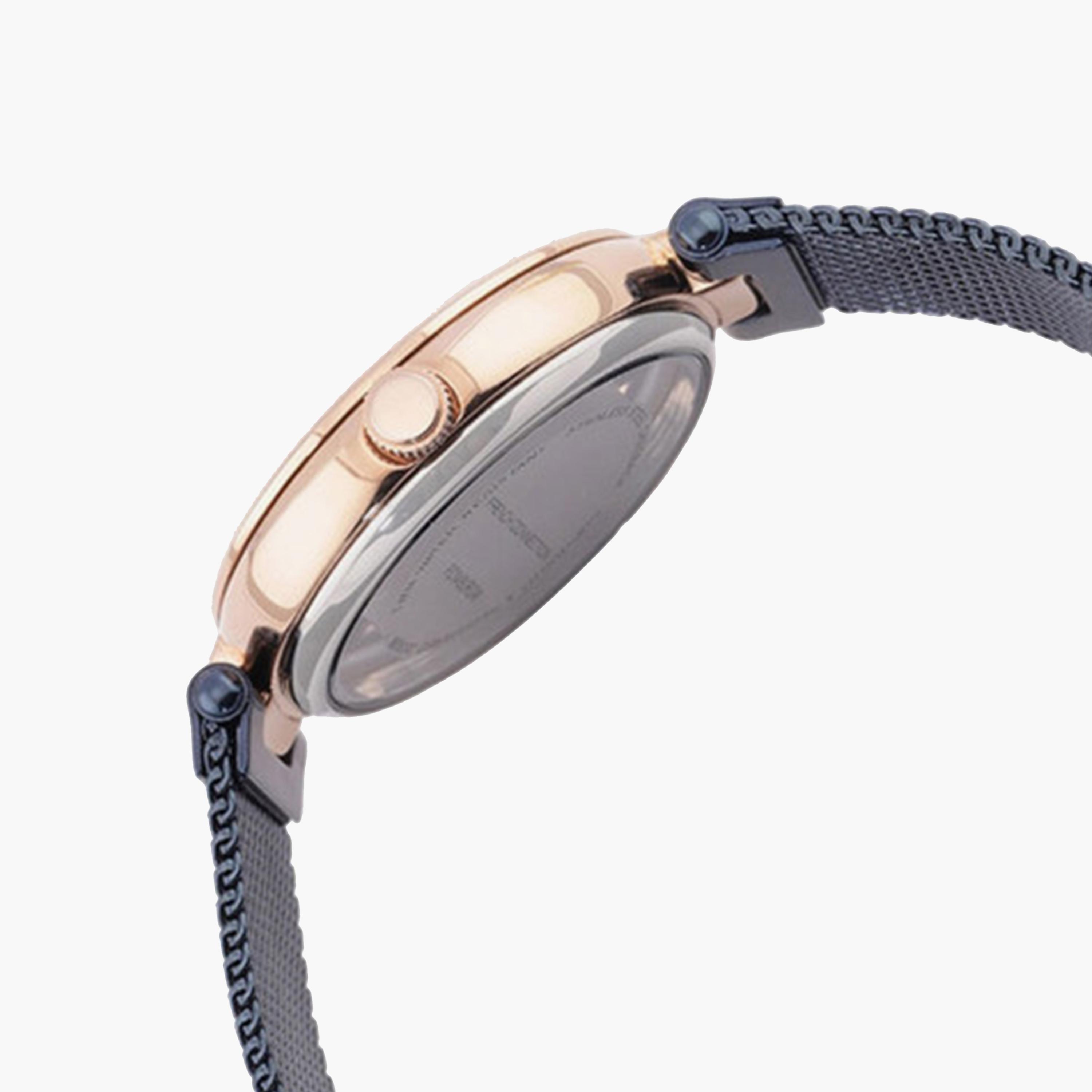 فرينش كونيكشن- ساعة تناظرية للنساء سوار ستانلس ستيل  34مم لون أزرق | FC148URGM-women-watchesandjewellery-watches-image-2