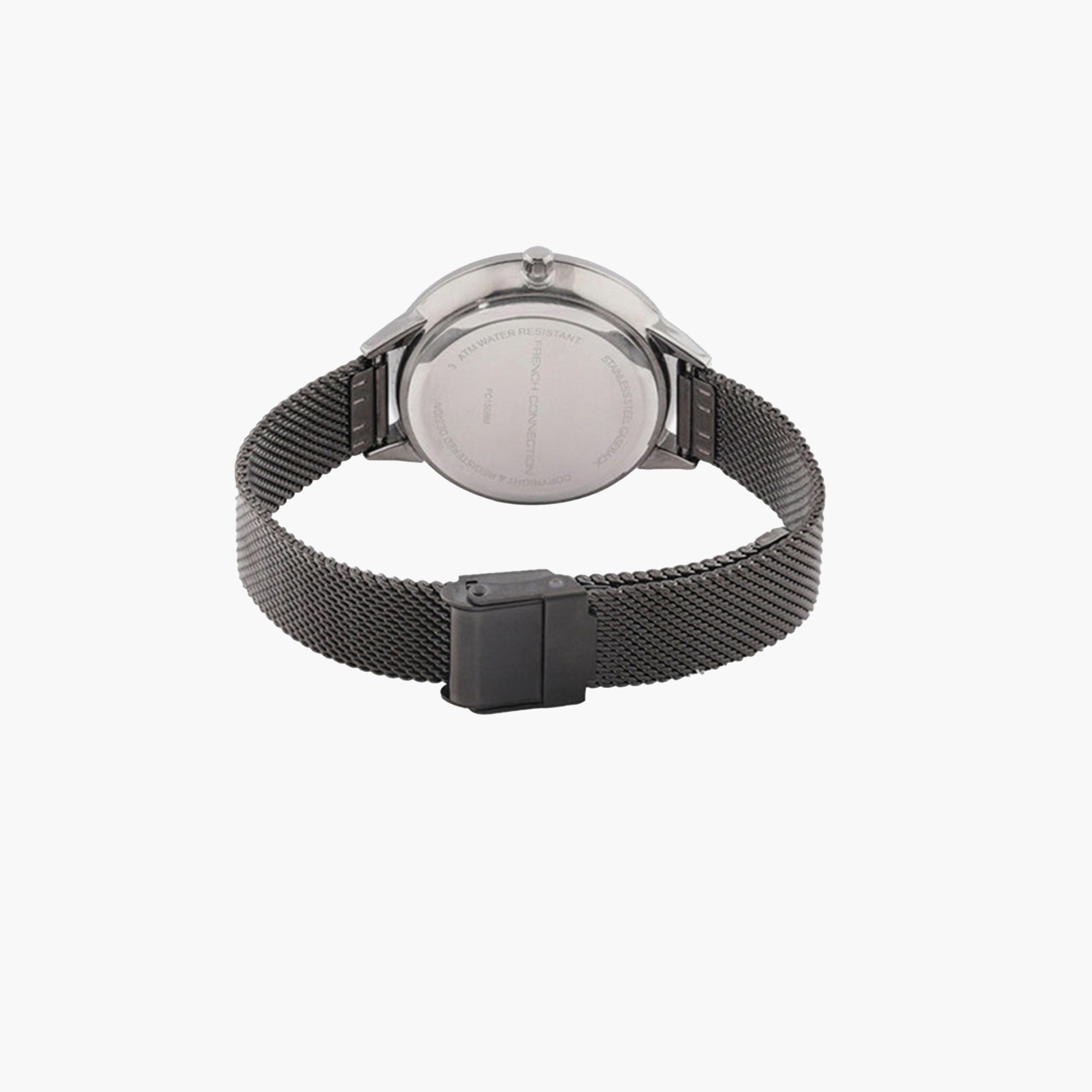 فرينش كونيكشن- ساعة كرونوغراف للنساء سوار ستانلس ستيل  36مم لون أسود | FC150BM-women-watchesandjewellery-watches-image-3