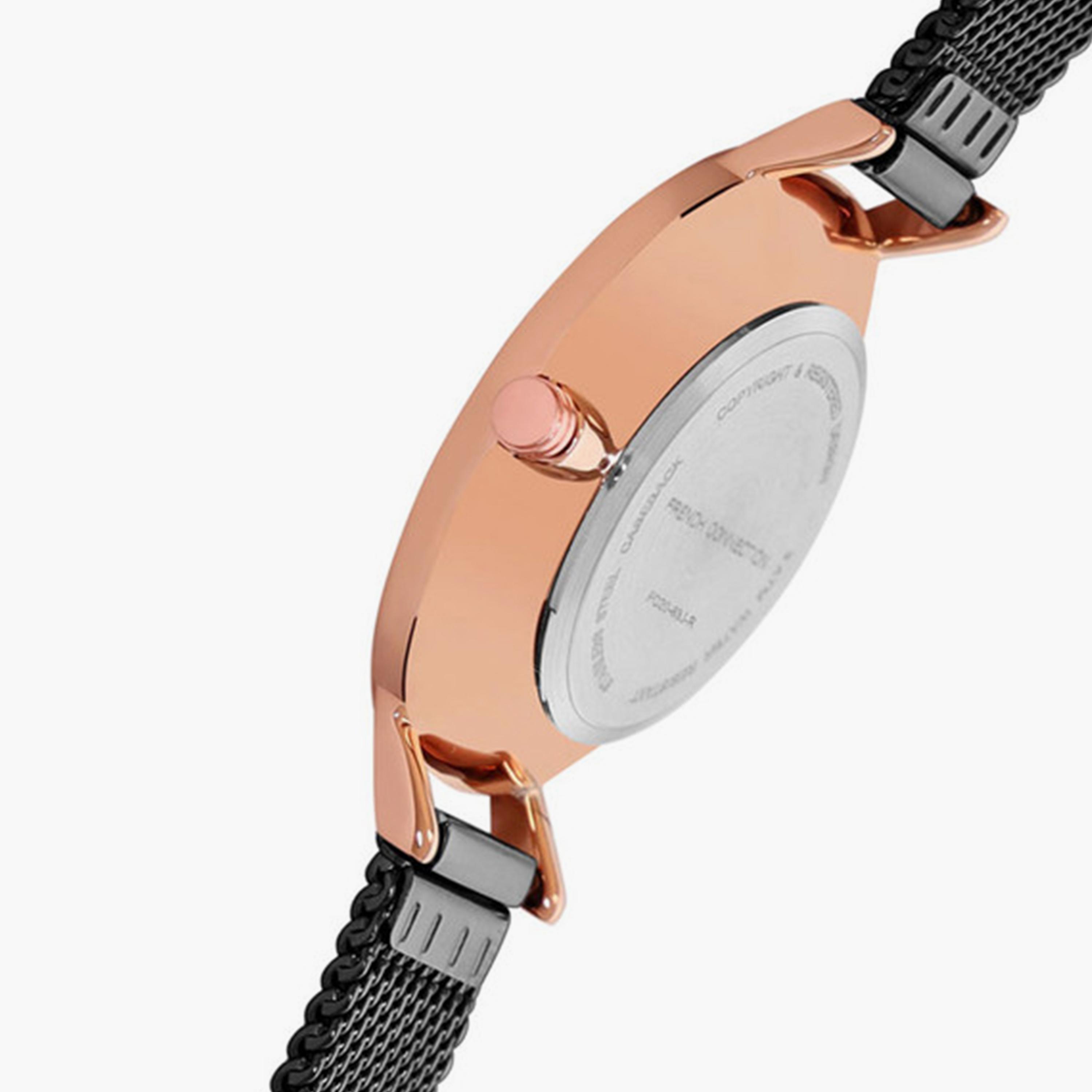 فرينش كونيكشن- ساعة تناظرية للنساء سوار ستانلس ستيل  33مم لون أسود | FC20-63J-R-women-watchesandjewellery-watches-image-3