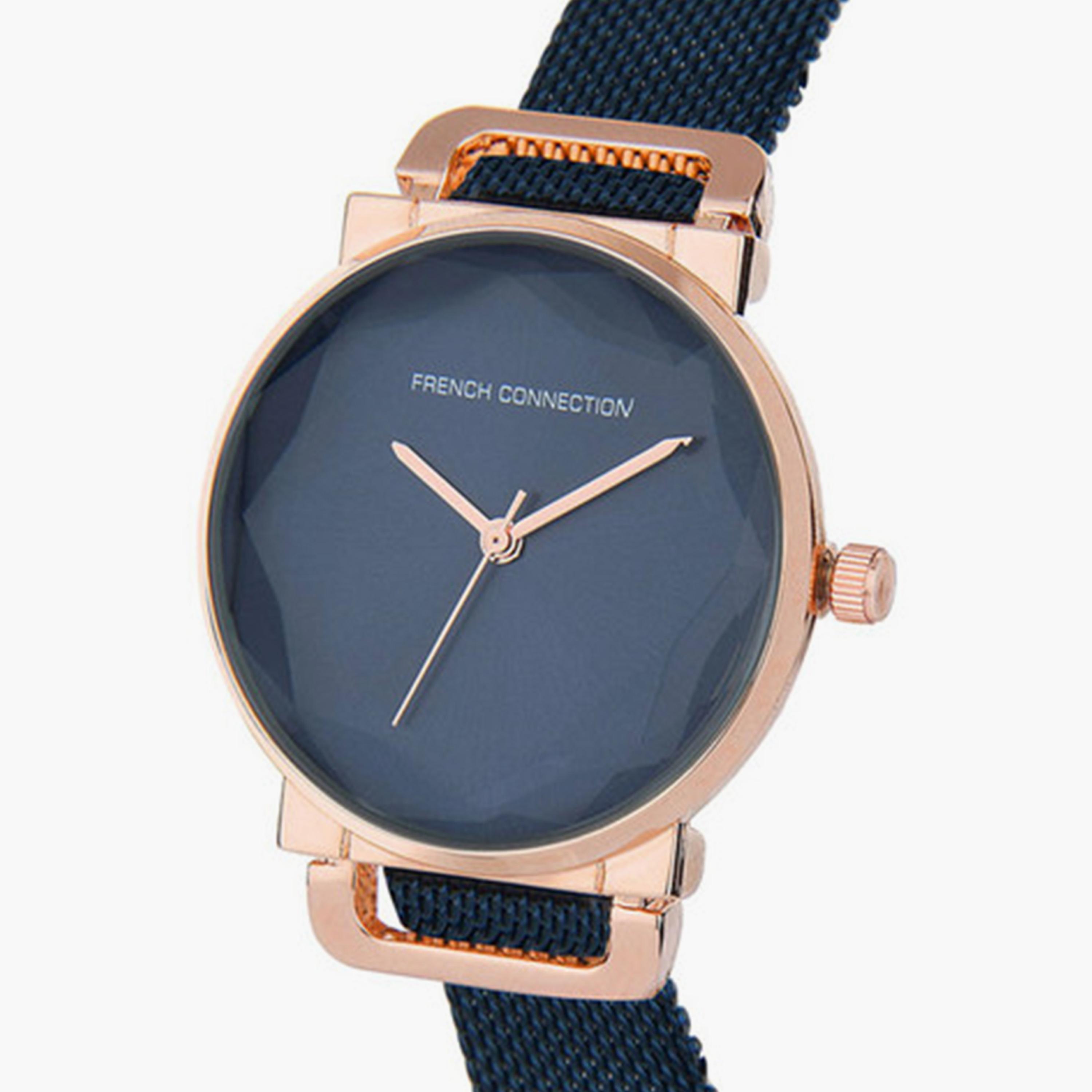 فرينش كونيكشن- ساعة تناظرية للرجال سوار ستانلس ستيل  34مم لون أزرق | FCL0008E-R-men-watchesandjewellery-watches-image-2
