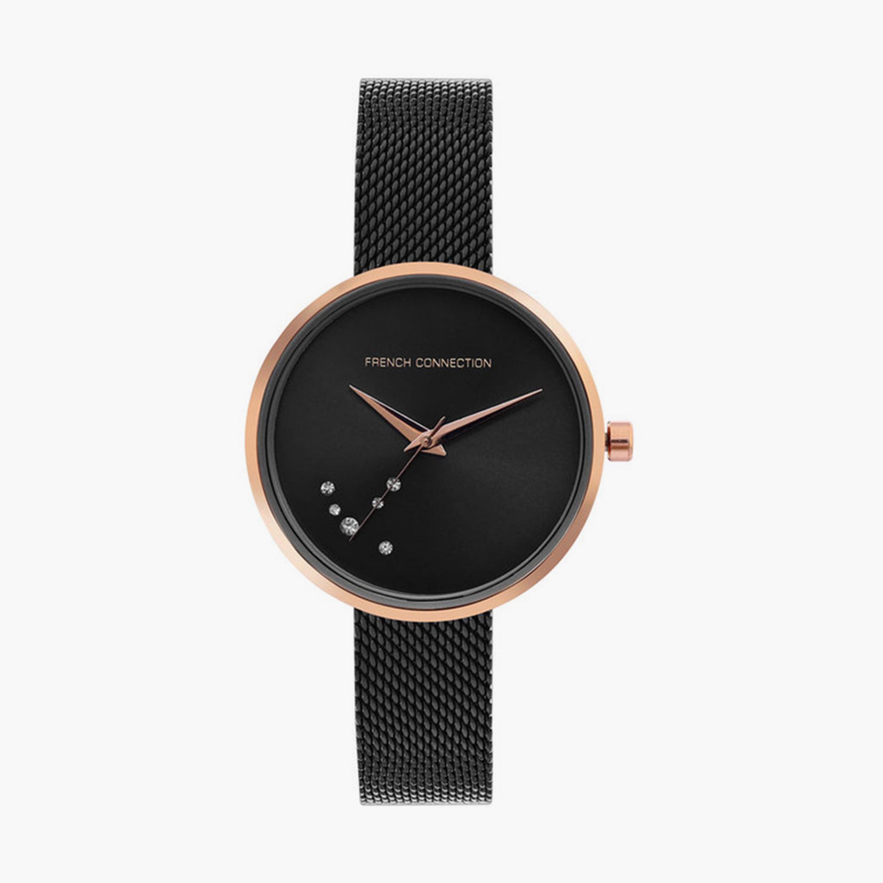 French Connection Women's 31MM Black Analog Stainless Steel Strap Watch | FCL23-B-women-watchesandjewellery-watches-image-1
