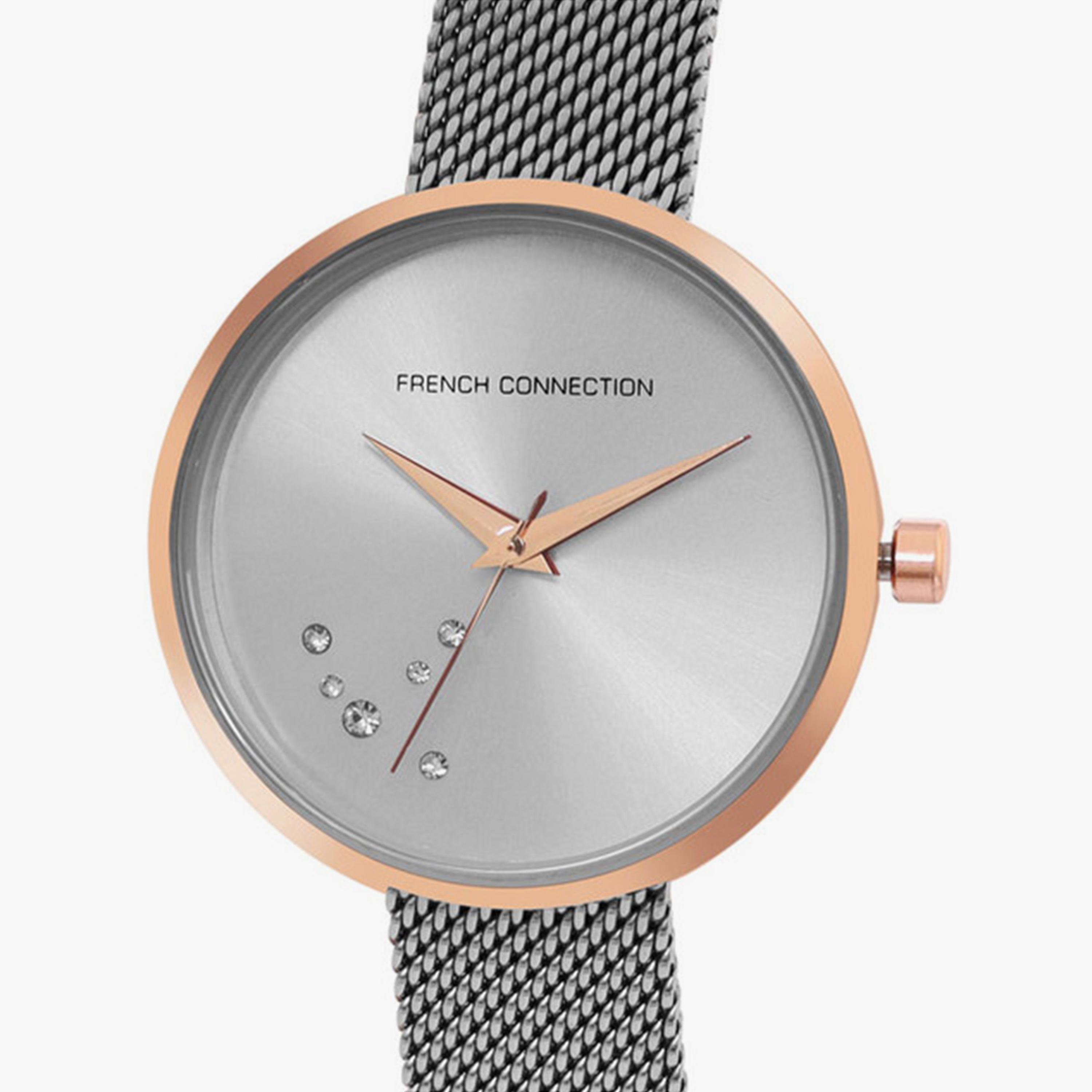 فرينش كونيكشن- ساعة تناظرية للنساء سوار ستانلس ستيل  31مم لون فضي | FCL23-E-women-watchesandjewellery-watches-image-2