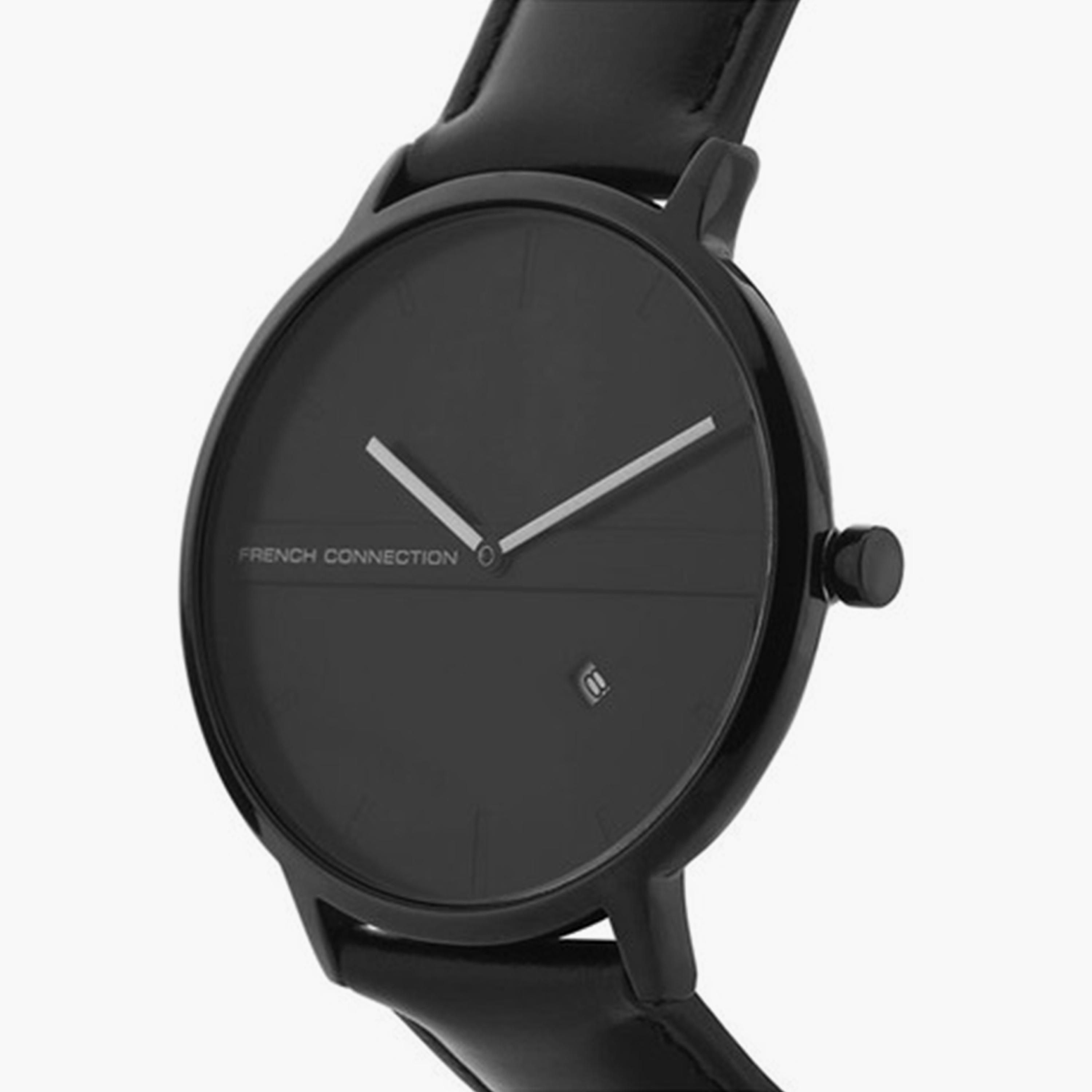 French Connection Women's 43MM Black Analog Leather Strap Watch | FCM0001C-women-watchesandjewellery-watches-image-2
